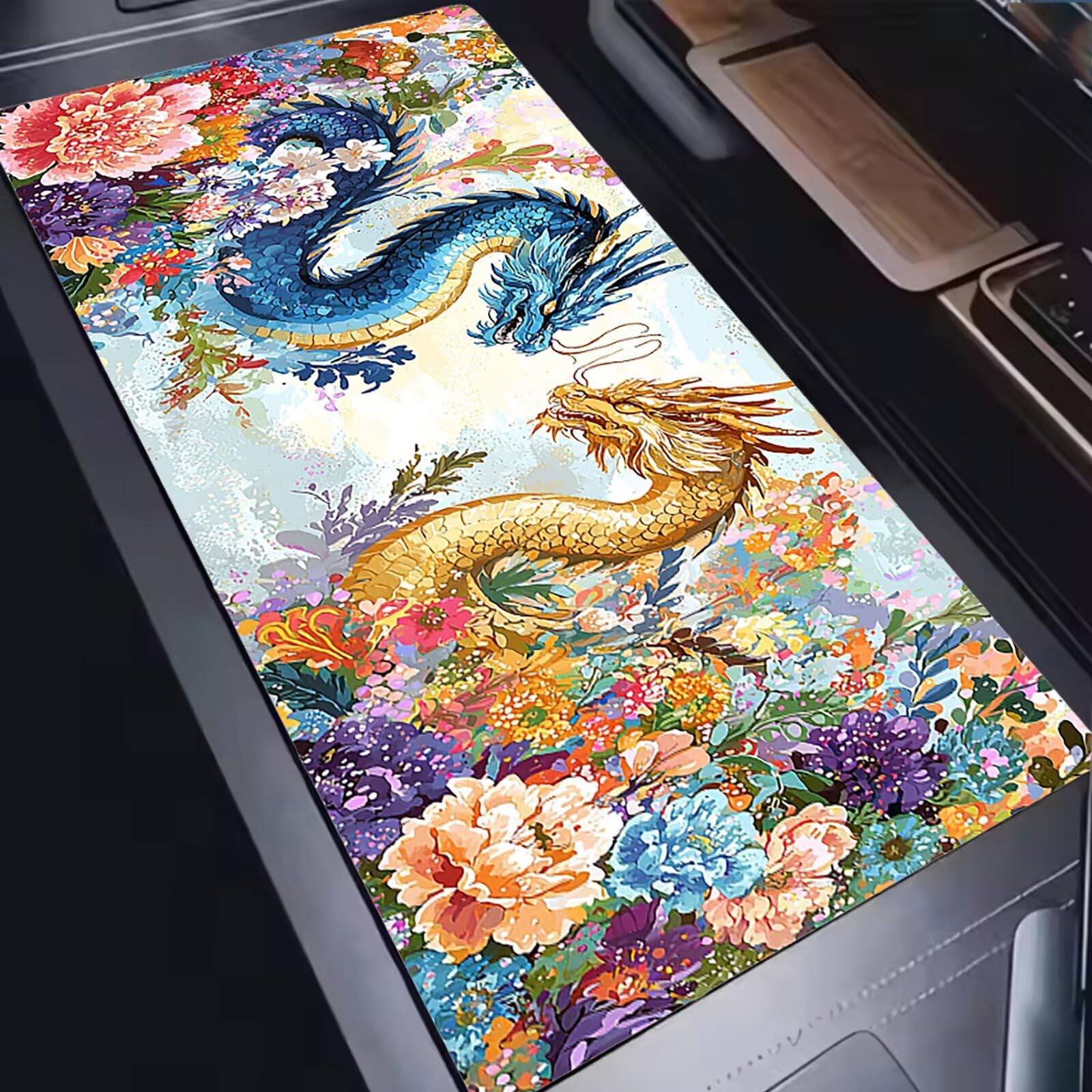 Podkładka pod mysz XXL 1500 x 800 mm mata biurkowa, duża, wielofunkcyjna i przedłużona mata na biurko, ochrona na biurko z podstawą antypoślizgową, do wszystkich rodzajów myszy do gier domowych