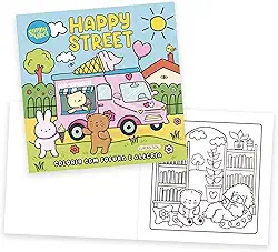 Sunny Vibes: Happy Street - Colorir com Fofura e Alegria - Livro de colorir