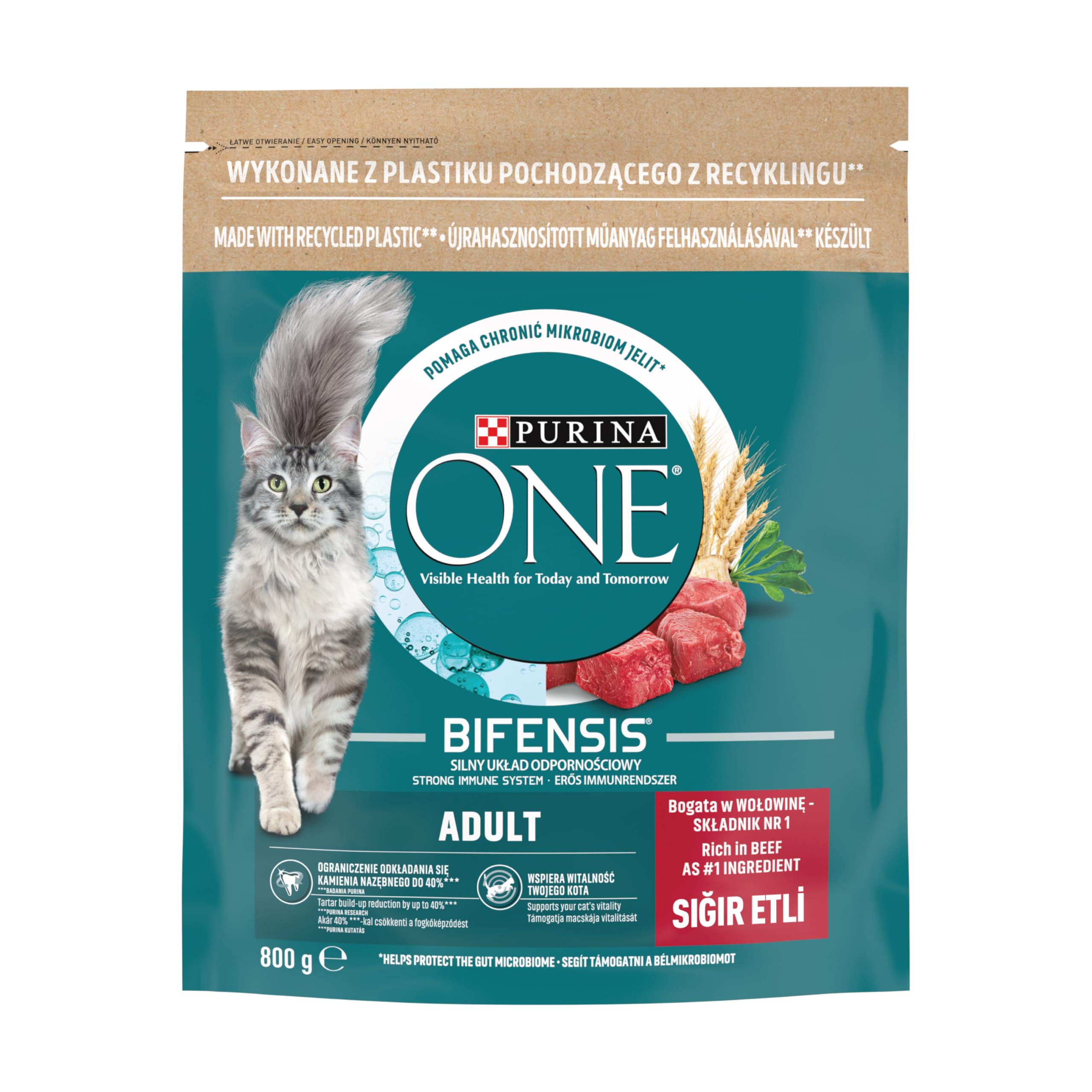 Purina One Sığır Etli Kuru Kedi Maması, Yetişkin, 800 g