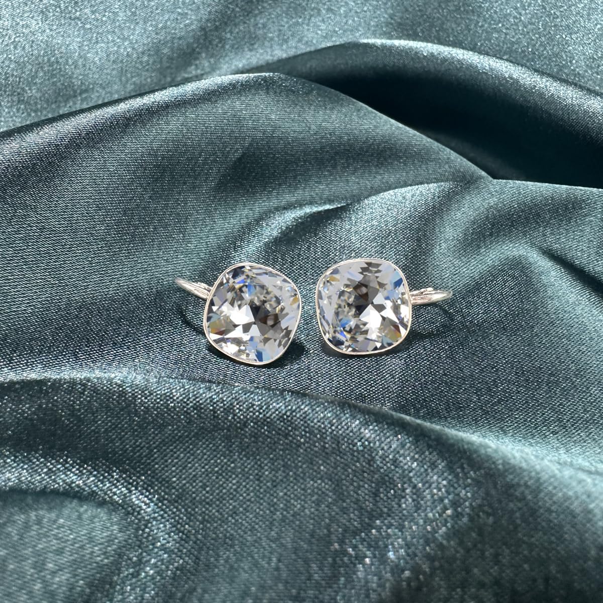 Elegante 925er Silber Ohrringe - mit Marken Kristalle - Hypoallergene Geschenkidee Hochwertiger Schmuck für Frauen