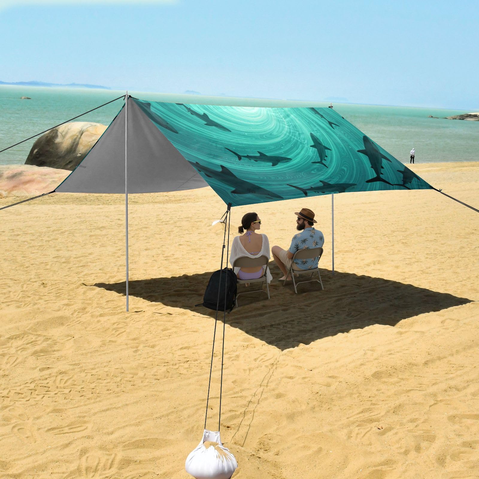 Sotto Blue Ocean Beach Canopy UPF50+