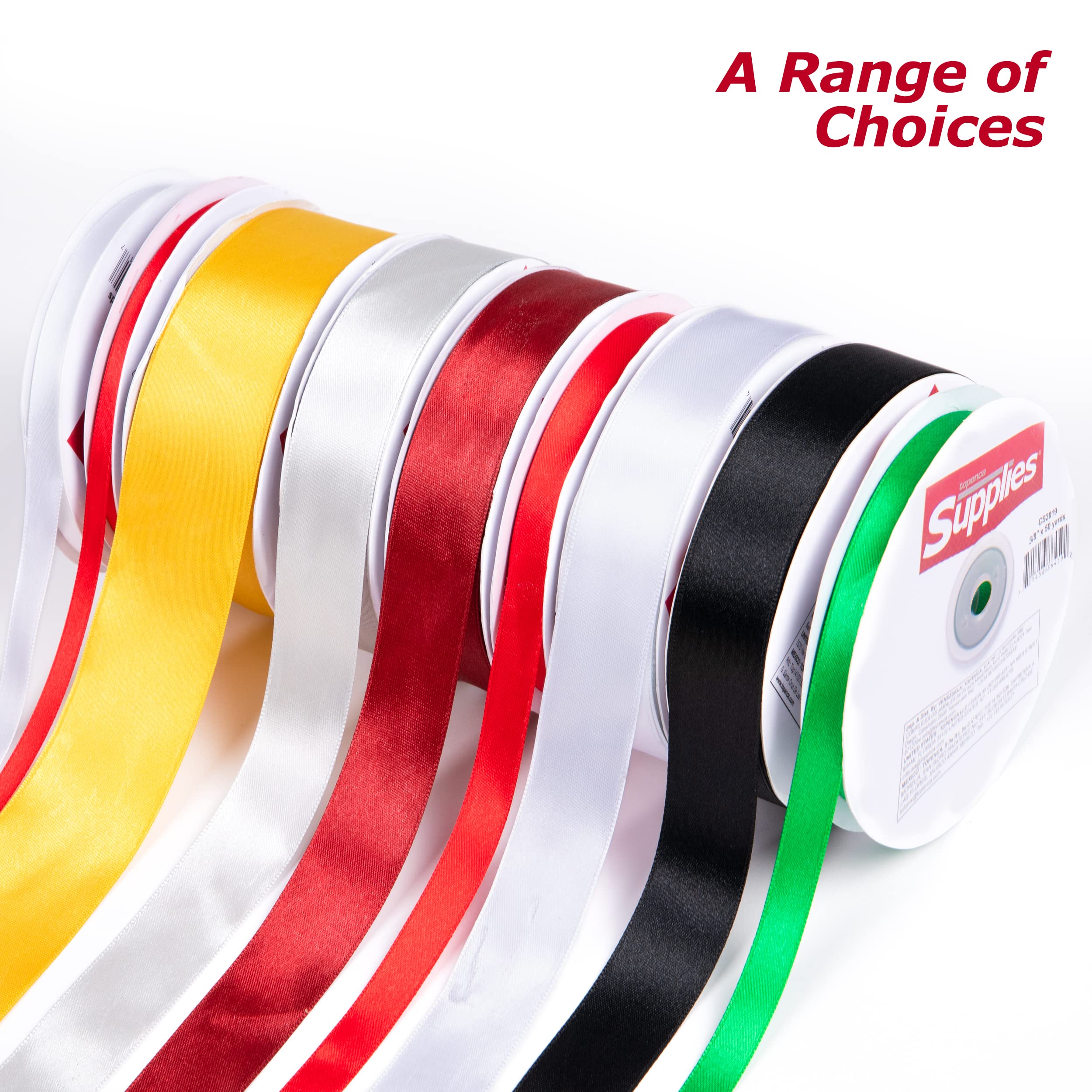 Präsent ADEBAR Ruban De Satin Imprimé Double Face Bleu Clair 40 Mm-20