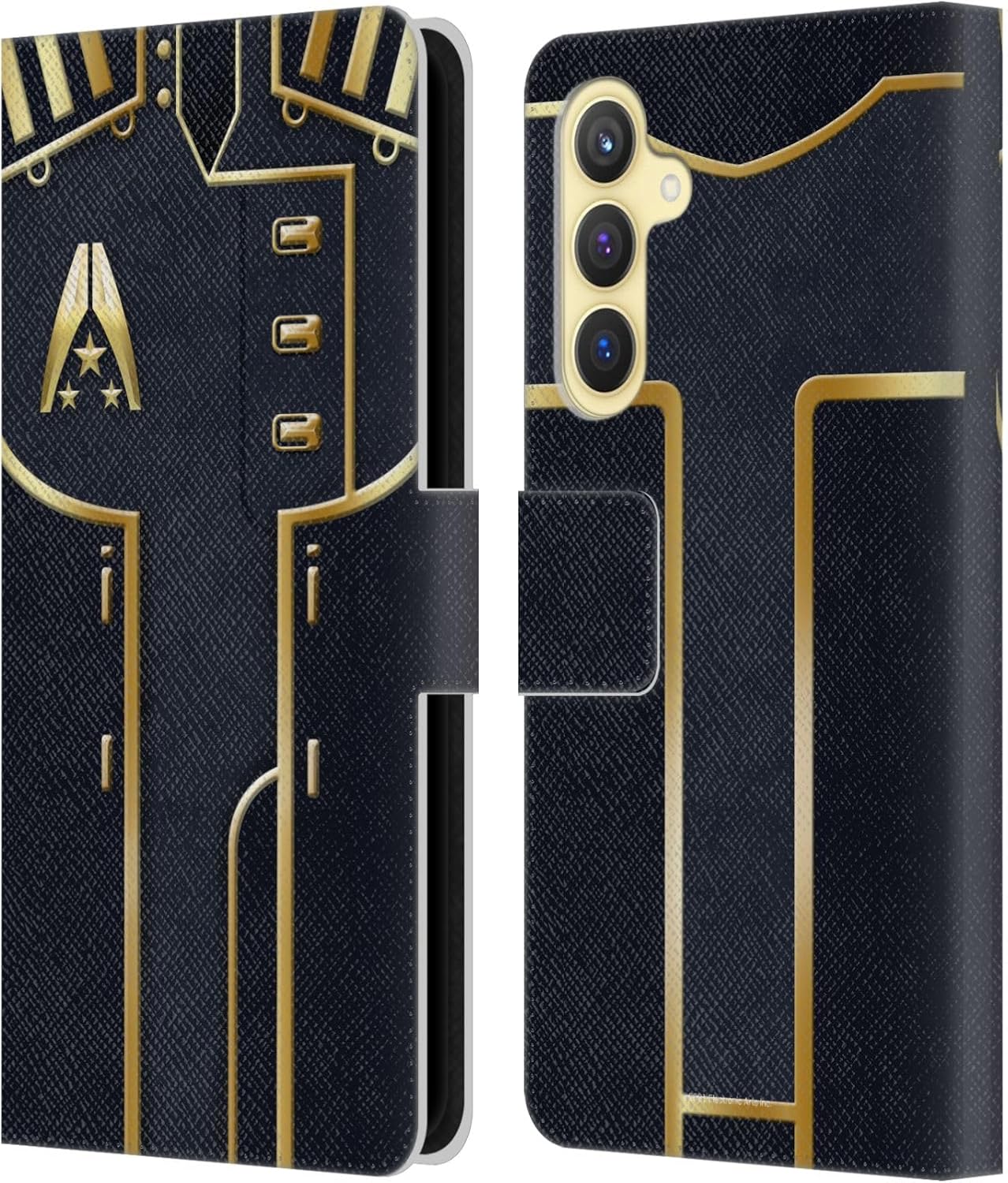 Head Case Designs Officially Licensed EA Bioware Mass Effect Officer Armor Collection Leather Wallet Case Compatible with Samsung Galaxy S23 FE 5G