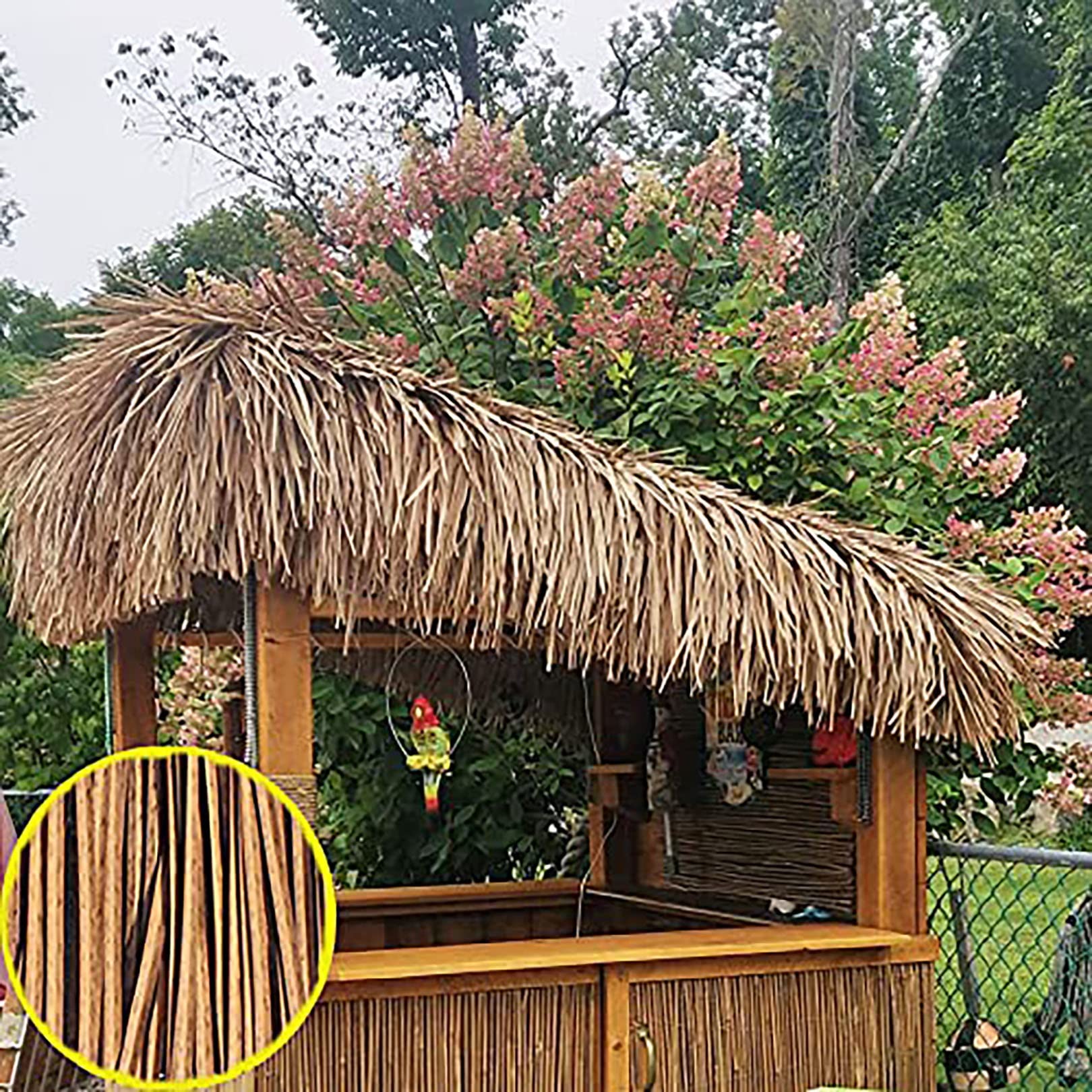 Sztuczne rolki strzechy do baru Tiki, dekoracja ogrodu, osłona parasola tarasowego, ogrodzenia, tropikalne dekoracje imprezowe - wodoodporne i odporne na promieniowanie UV