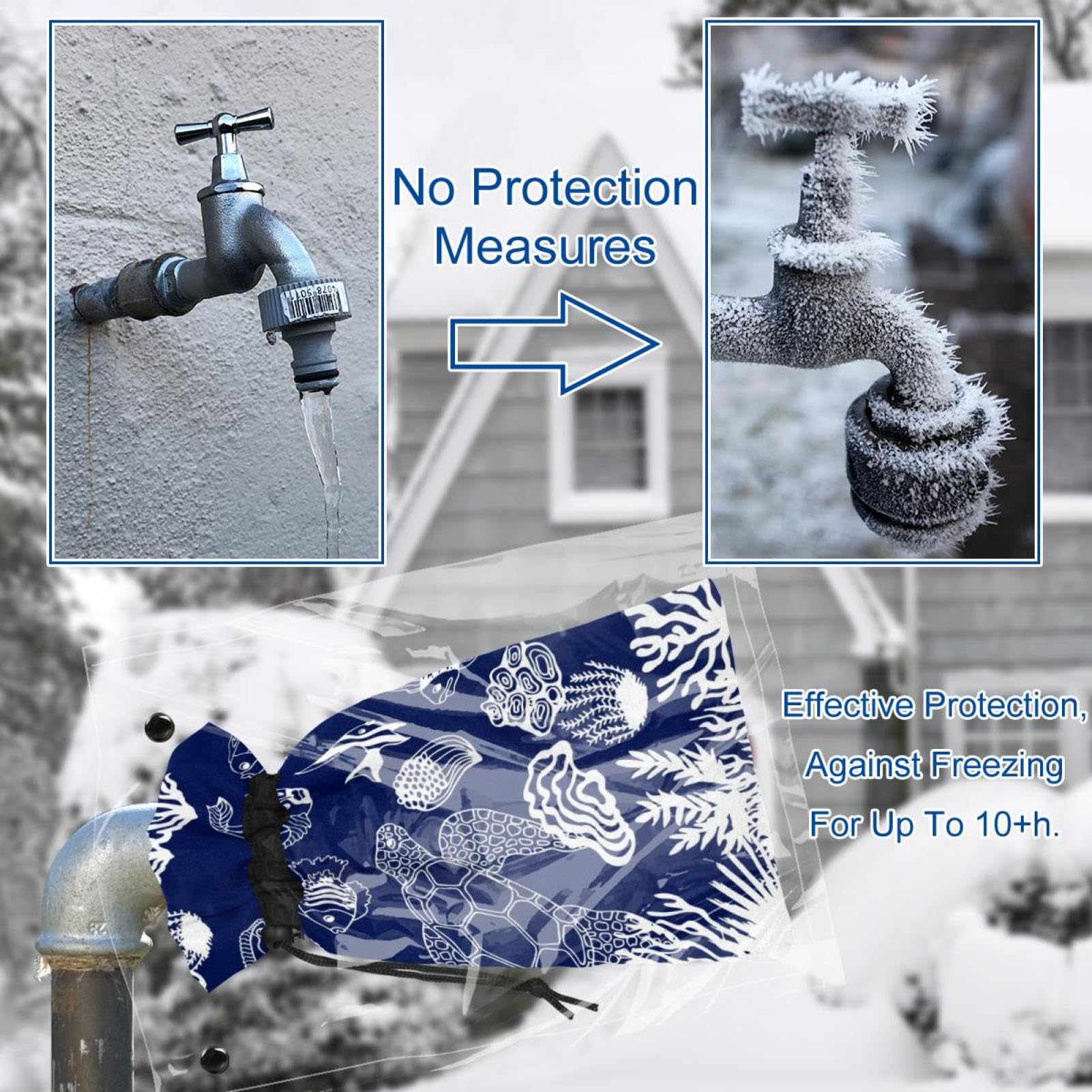 2 PCS Coperchio protettivo per rubinetto invernale per terrazza esterna Coperchi