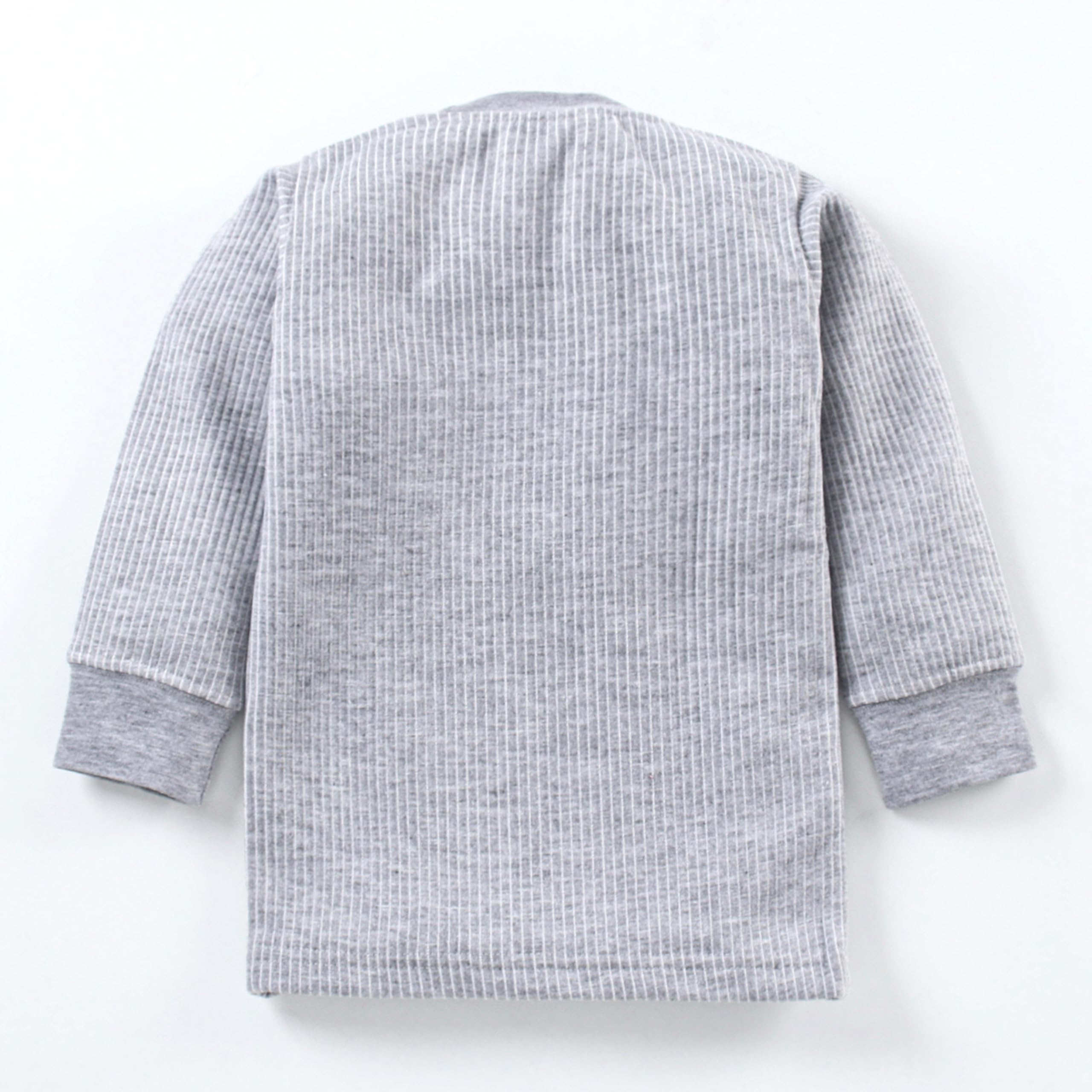 The Boo Boo Club Kids Winter Wear Thermal Set Full Sleeves Body Warmer Top and Pyjama Set Combo for Boys Grey | Suitable for Heavy Winters