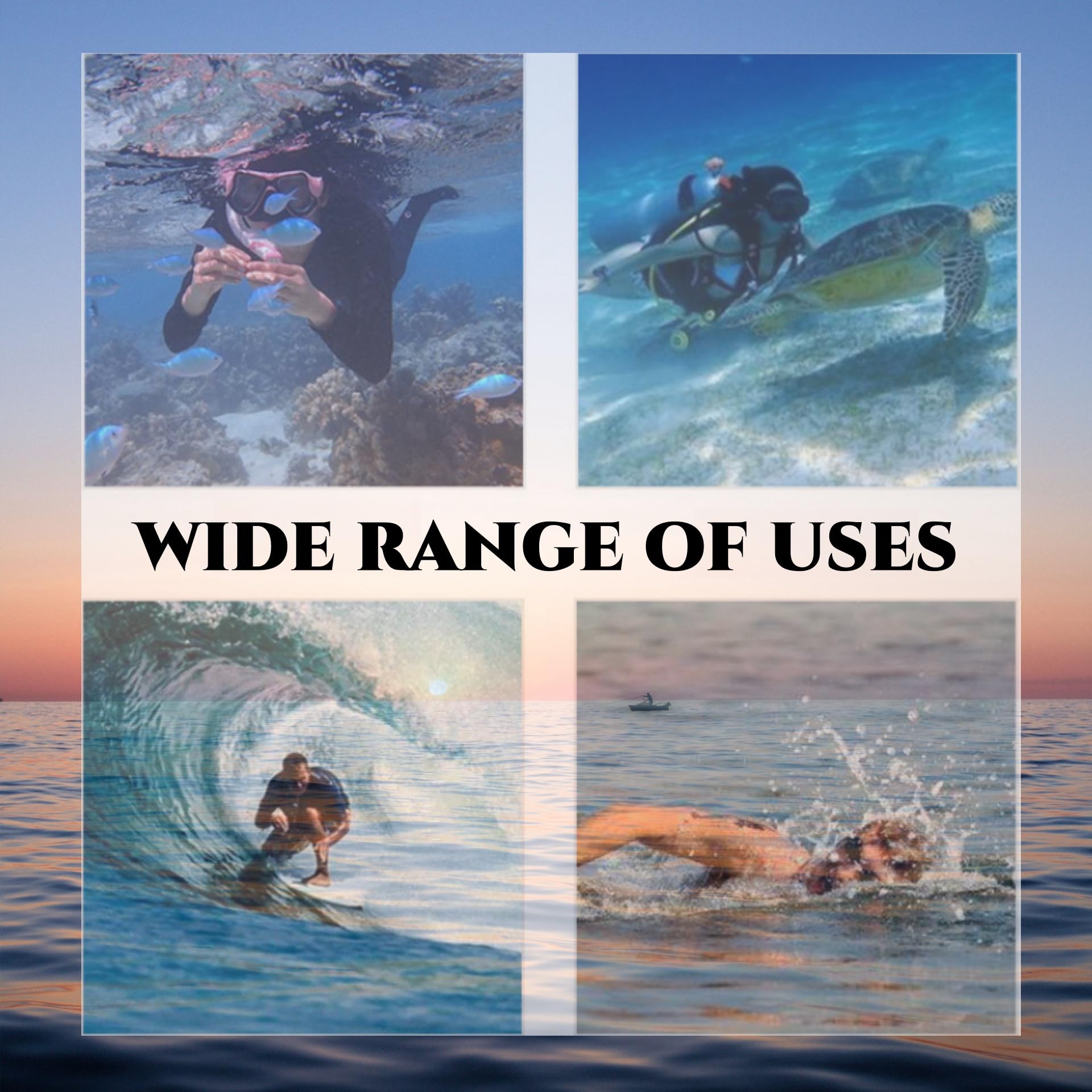 1 par de aletas de buceo, aletas de natación, tamaño de viaje corto ajustable para snorkeling, buceo, adultos, talón abierto, aletas de buceo