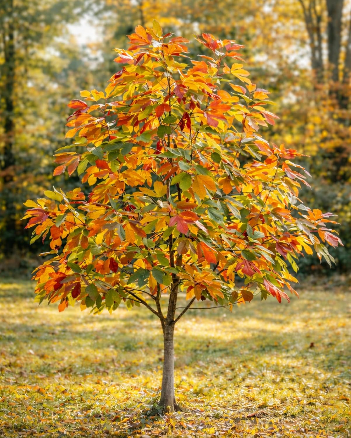 Sassafras Tree Plants for Growing (Sassafras albidum) – Hardy Native Deciduous Tree – Vibrant Fall Color – Ideal for Landscaping & Wildlife Gardens - Well Rooted Tree Seedlings (5 Trees)