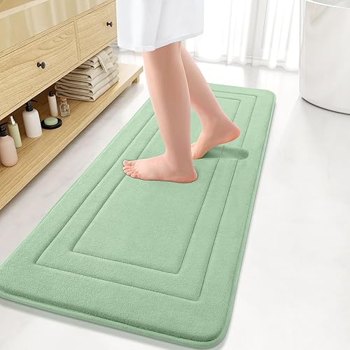 Miniatura 14 de Arotive Tapete de baño de espuma viscoelástica de 30 x 20 pulgadas, ultra suave y absorbente, lavable a máquina, cómodo tapete de baño para suelo