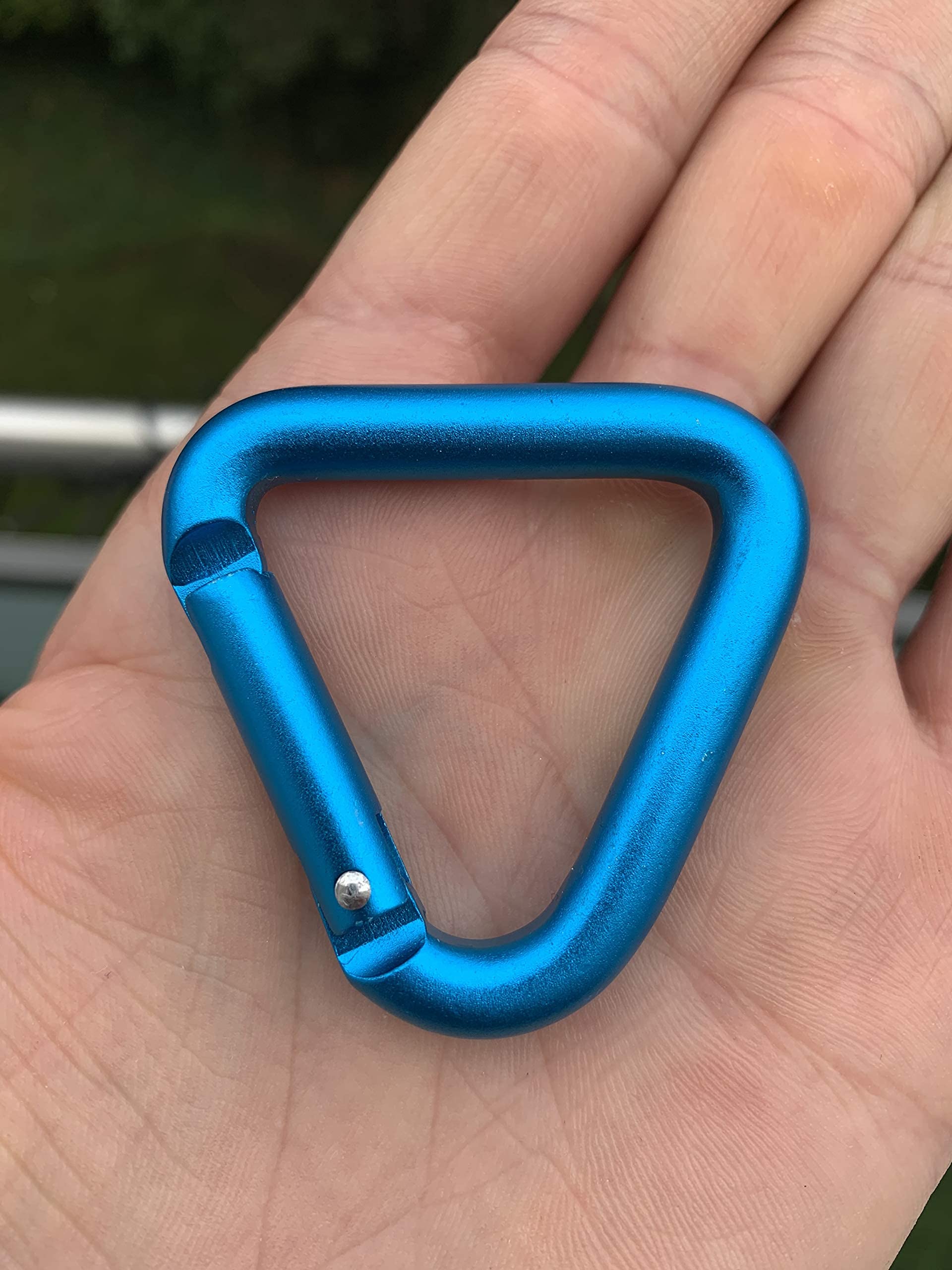 Kisangel 12 Moschettoni Triangolari In Metallo - Ganci Robusti Per Esterni, Arrampicata, Borse E Chiavi, Dimensioni 5x4,5 Cm