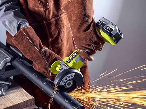 RYOBI - Meuleuse d’angle 125 mm - 18V ONE+ HP - RAG18BL-0 - Meulage, coupe, carter 2-en-1, Brushless - Batterie Non Incluse - 4