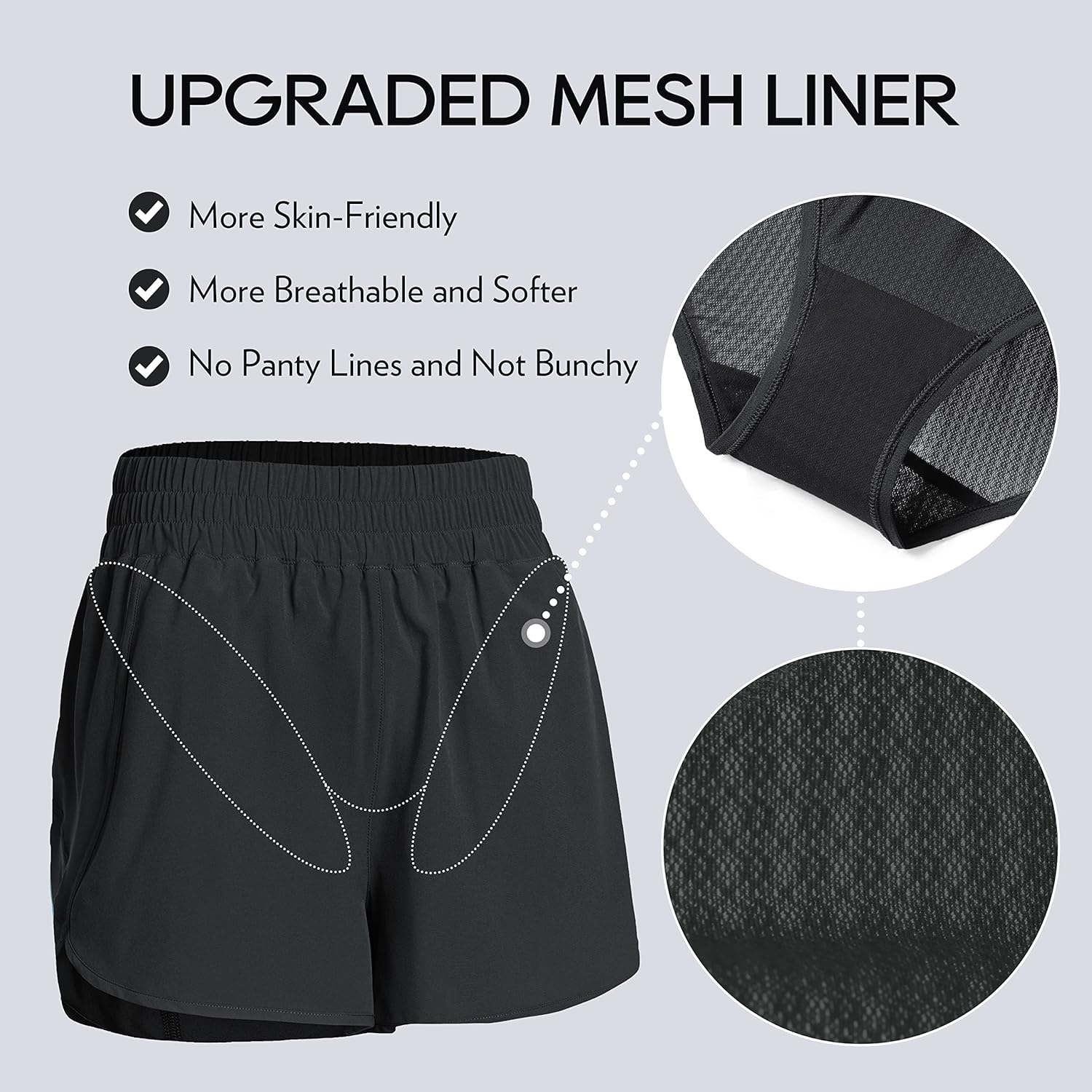 CRZ YOGA Women’s Dolphin Athletic Shorts – High Waisted 3" Quick-Dry Running Shorts CRZ YOGA Women’s Dolphin Athletic Shorts – High Waisted 3" Quick-Dry Running Shorts - Image 3