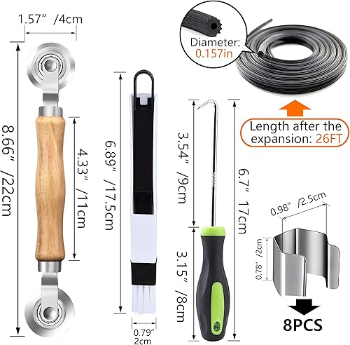 Miniatura 5 de 11 herramientas de reparación de pantalla de ventana, herramienta de rodillo de pantalla, kit de reparación de puerta de pantalla de ventana con