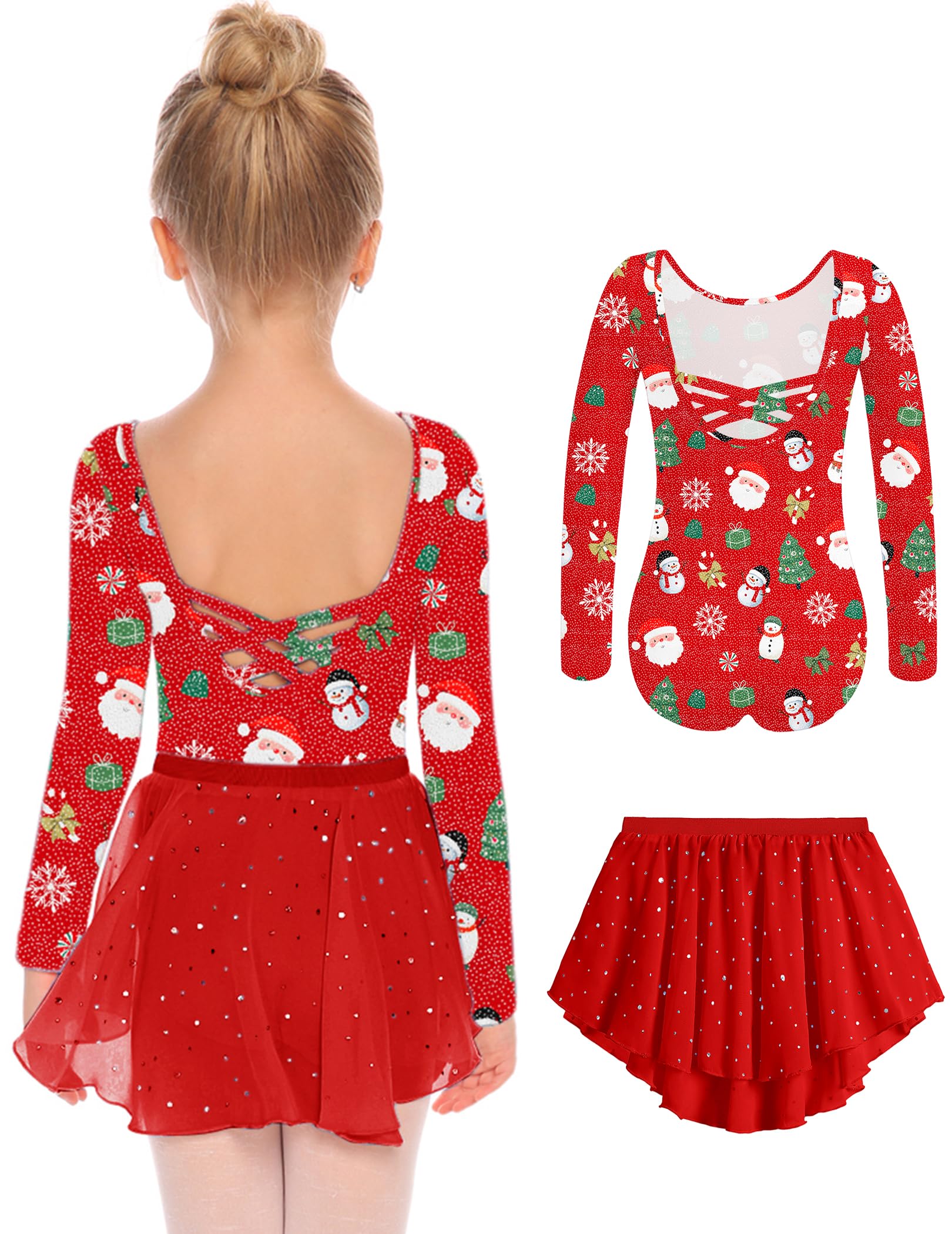 Zaclotre Girls Ballet Leotards Toddler Dance Dress Outfit with Skirt Combo