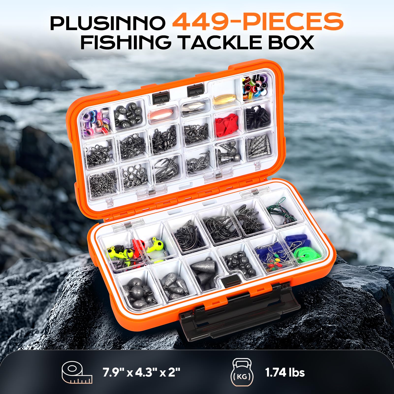 PLUSINNO 449PCS Fishing Tackle Kit - FREE SHIPPING -7