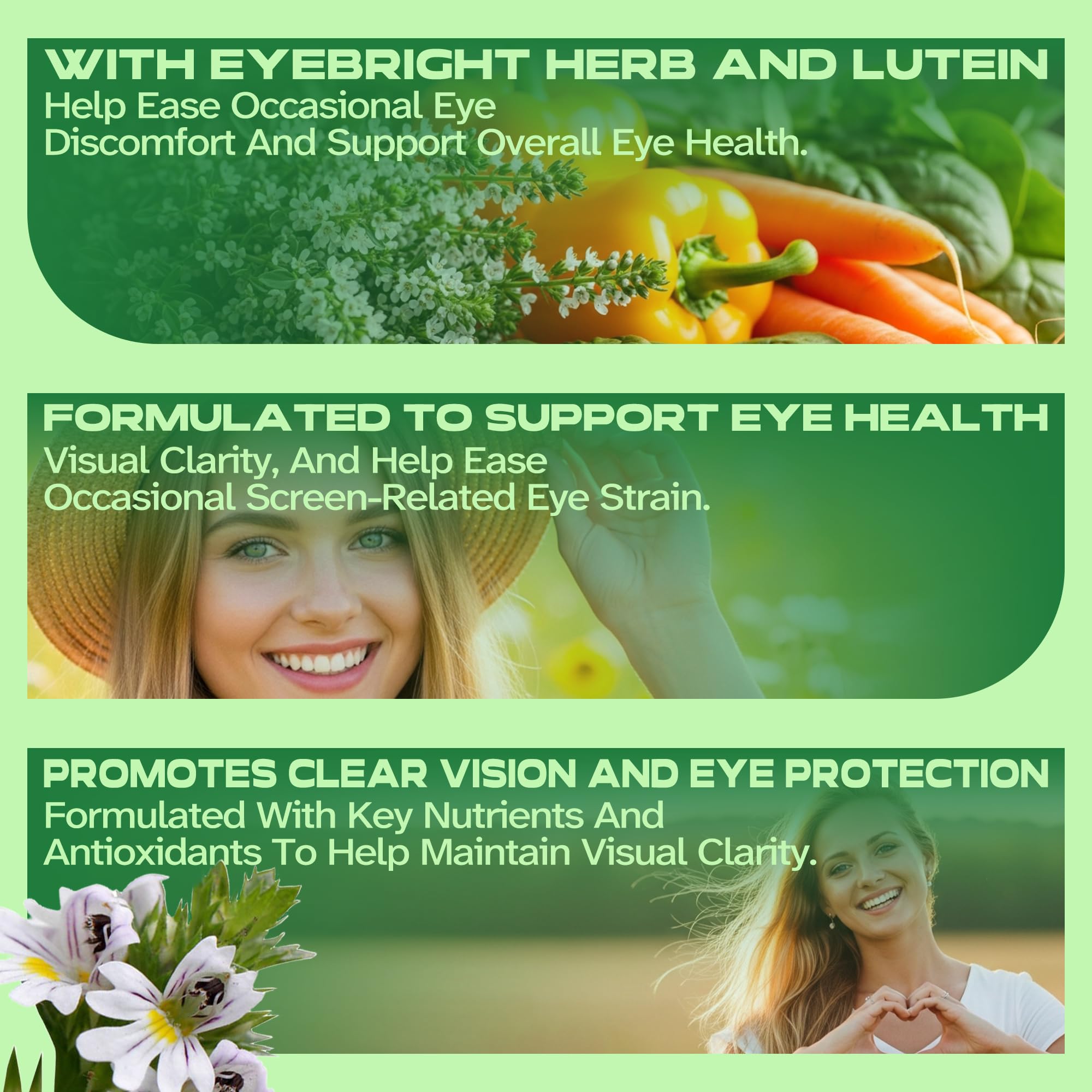 Eyebright Herbal Liquid with Organic Euphrasia, Lutein, Bilberry, Blueberry & Goji – Plant-Based Vegan Supplement for Adults – 2 fl oz — Amazon image 3