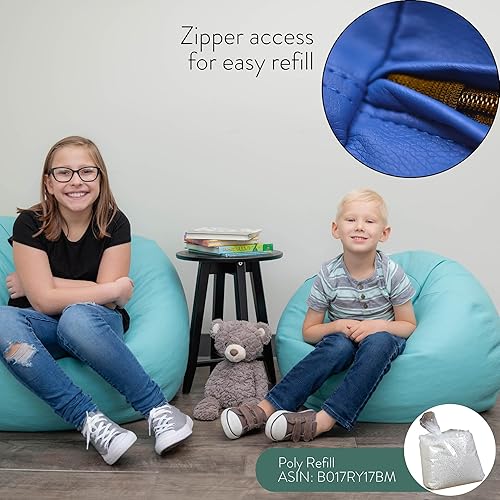 Miniatura 5 de Children's Factory Puf redondo de 26 pulgadas, puf con funda resistente al agua para niños, asiento flexible para aula primaria, fácil de limpiar,