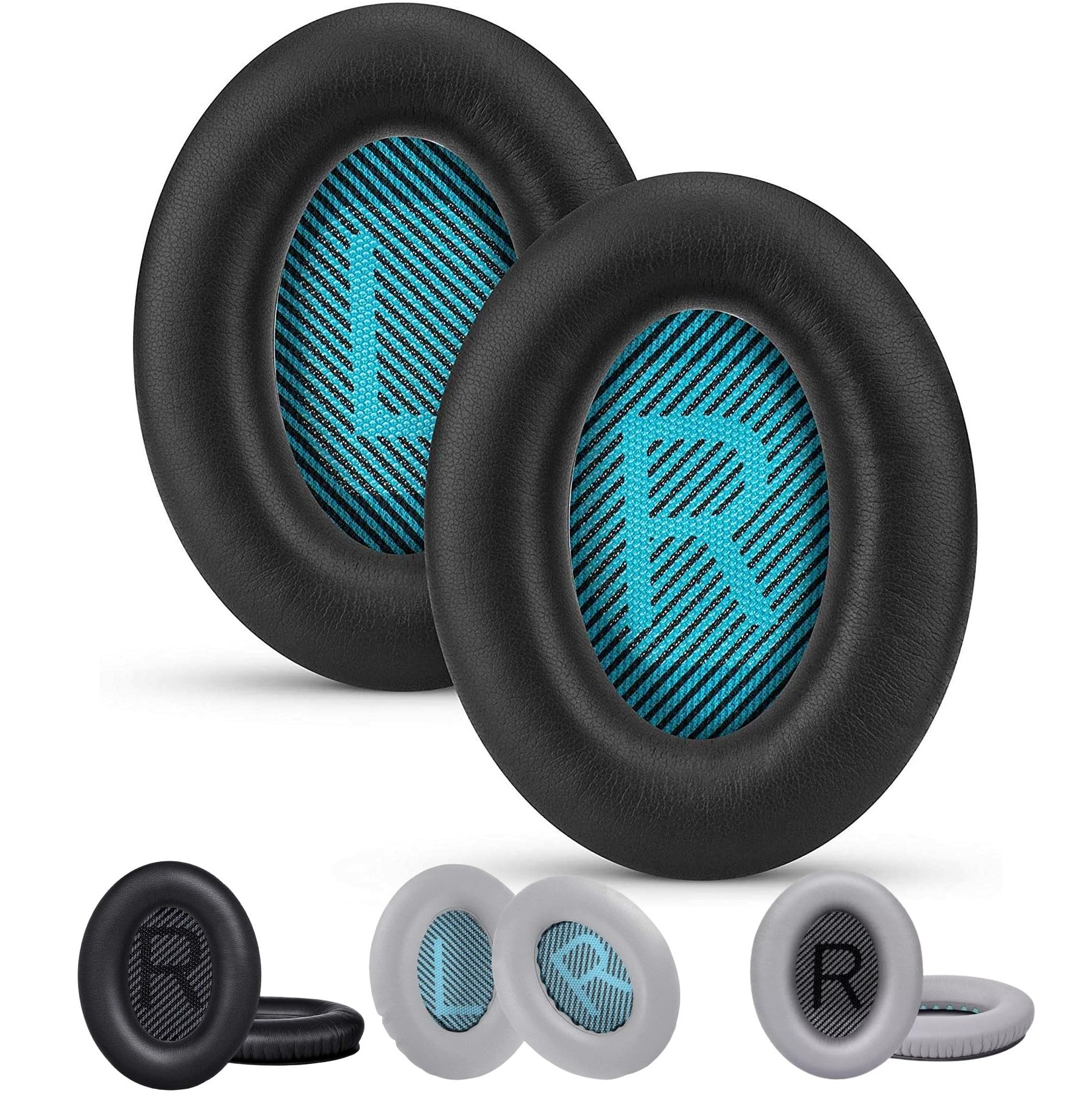 INF Nauszniki do słuchawek Bose QuietComfort 15 QC2 QC25 Ae2 Ae2i Ae2w SoundTrue & SoundLink (1 para czarne/niebieskie)