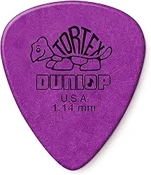 Palheta de guitarra Dunlop Tortex Standard – de 1,14 mm, roxo, pacote com 12