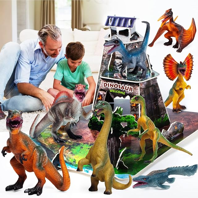 CPSTOYWORLD 3D Dinosaur Toys for Kids 3-14, Realistic Dinosaur Figures and Educational Dinosaur Puzzle Set, Ideal Dinos Toys Gifts for Boys/Toddlers/Dinosaur Lovers