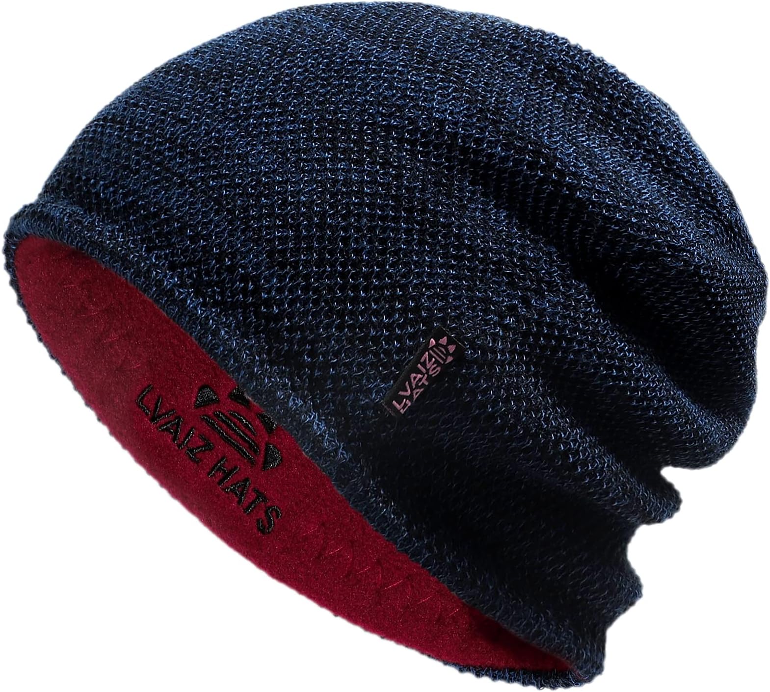 Mens Winter Beanie Hat Warm Fleece Lined Skull Cap for Men Reversible Women Windproof Watch Hat Knit Warm Unisex Beanie