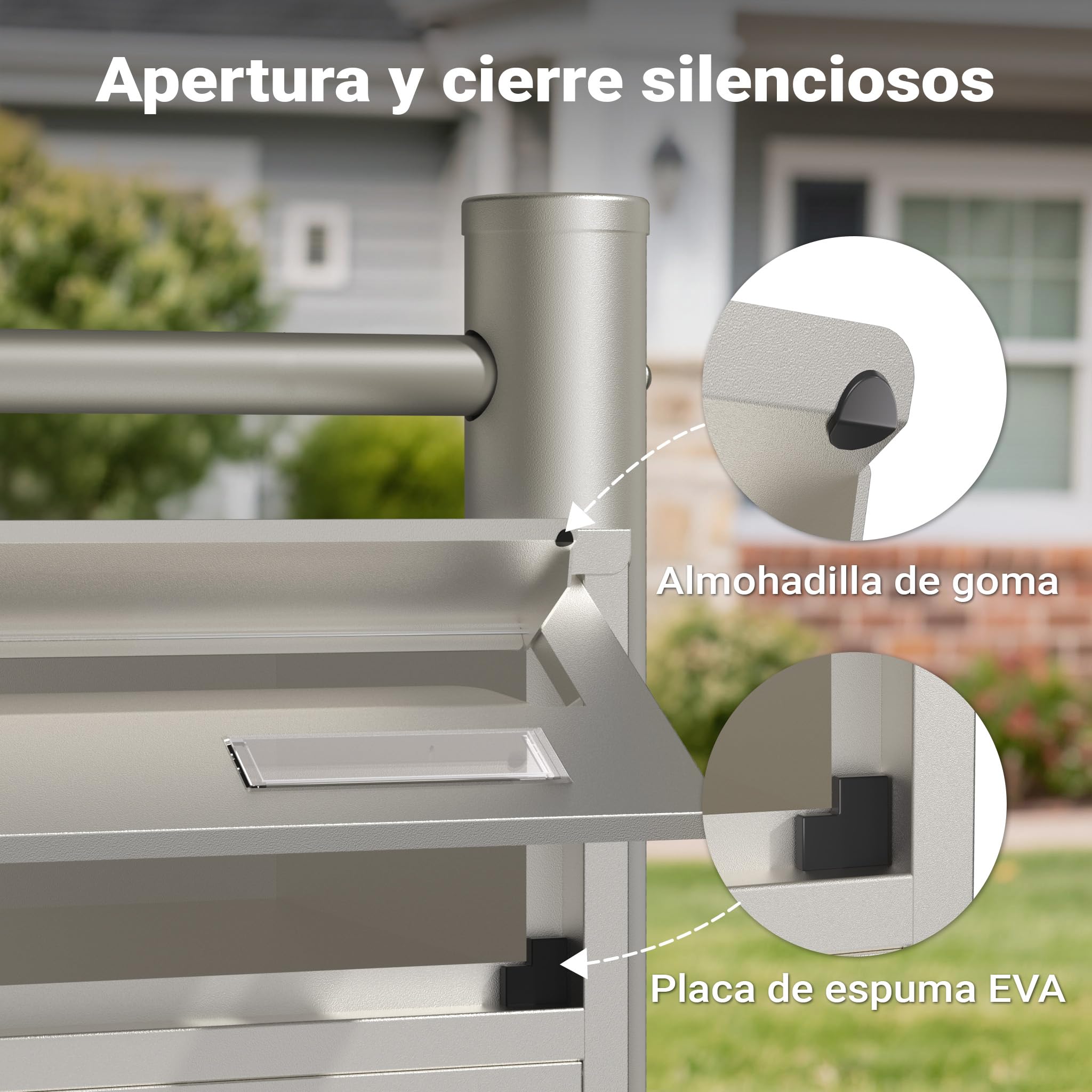 Wiltec Sistema de 6 buzones Acero Inoxidable Resistente a la Intemperie con cerraduras de Cilindro y Llaves instalación Independiente Espacio Amplio para Cartas y Paquetes pequeños