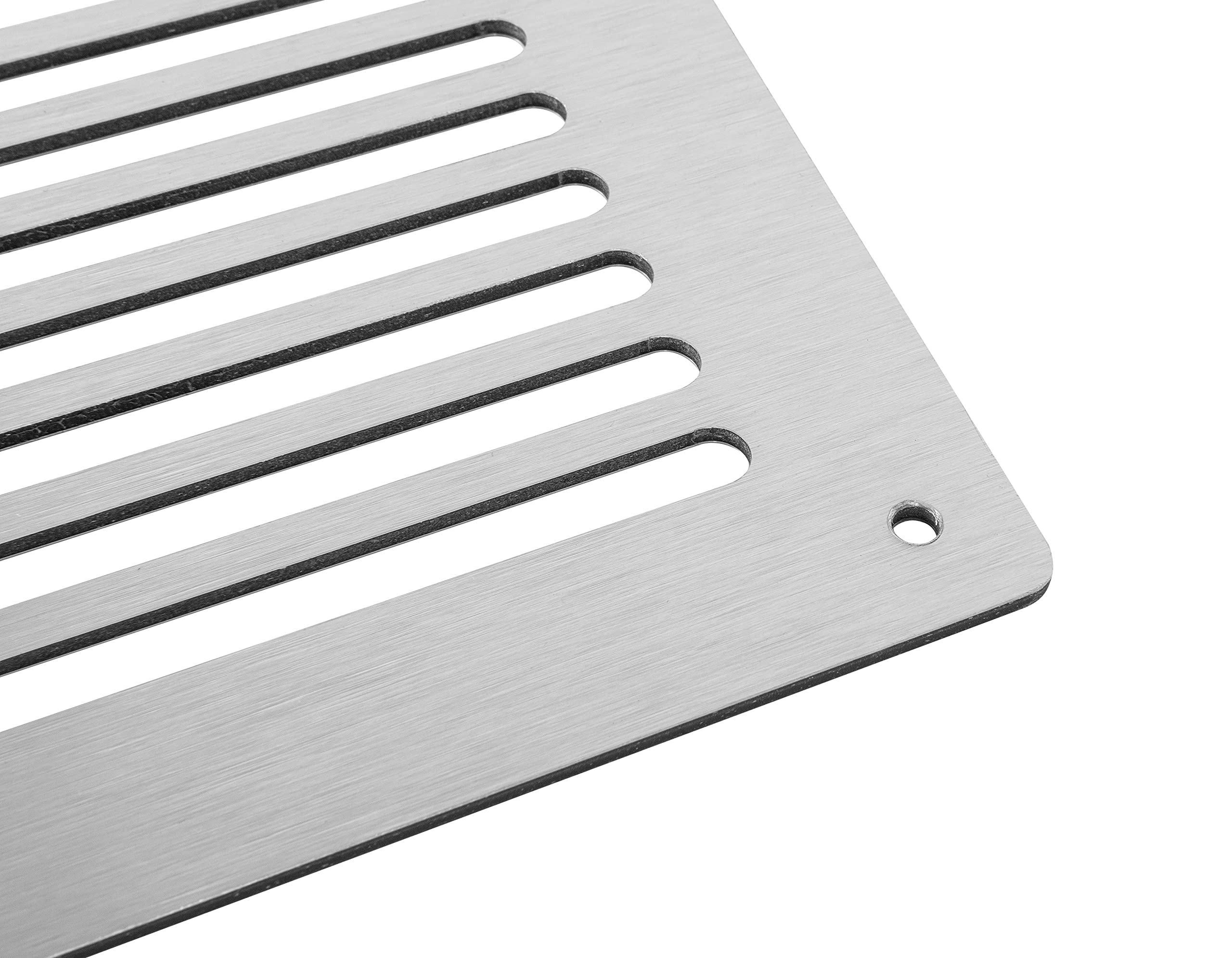 ADGO Gitter Tubond 3mm Aluminiumverbundplattengitter Silber gebürstet Witterungsbeständig Außen- oder Inneninstallation Außendimension: 30x40 Innenmaße: 26x36
