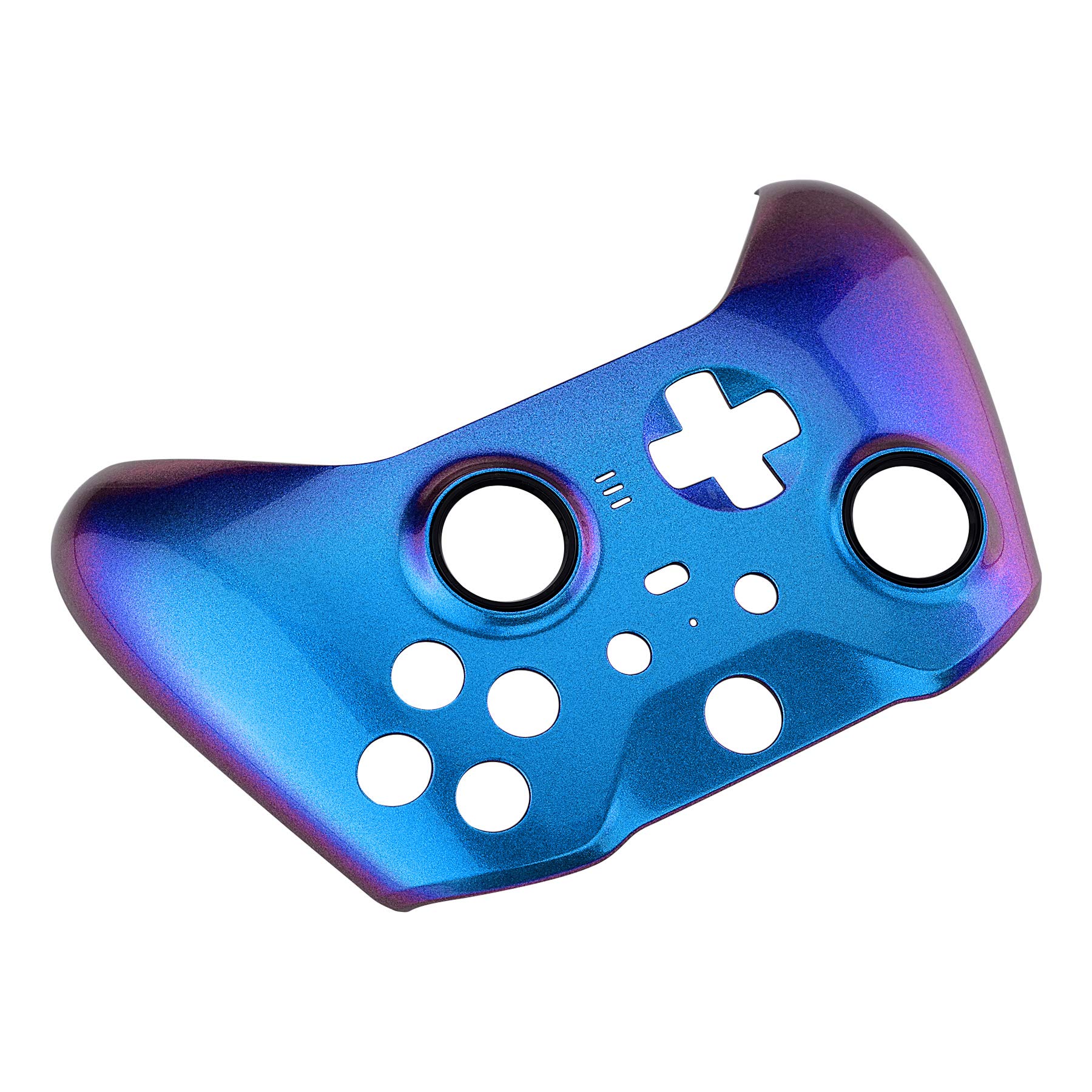 eXtremeRate Cover Custodia per Xbox Elite Series 2 Controller Model 1797,Scocca Case Frontale Ricambio per Xbox Elite Series 2 Controller Wireless Core&2 Anelli-Camaleonte Viola Blu