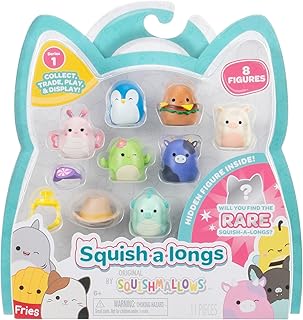 Squish-a-longs 8 Pack: Mini Collectible Squish Toys with Accessories