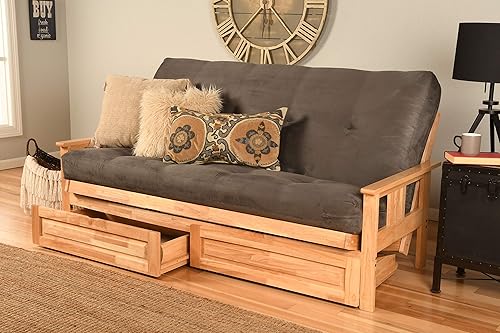 Vista 68 de MFD Futón Montana, Verde, Tela Madera, Colchón de ante de turba