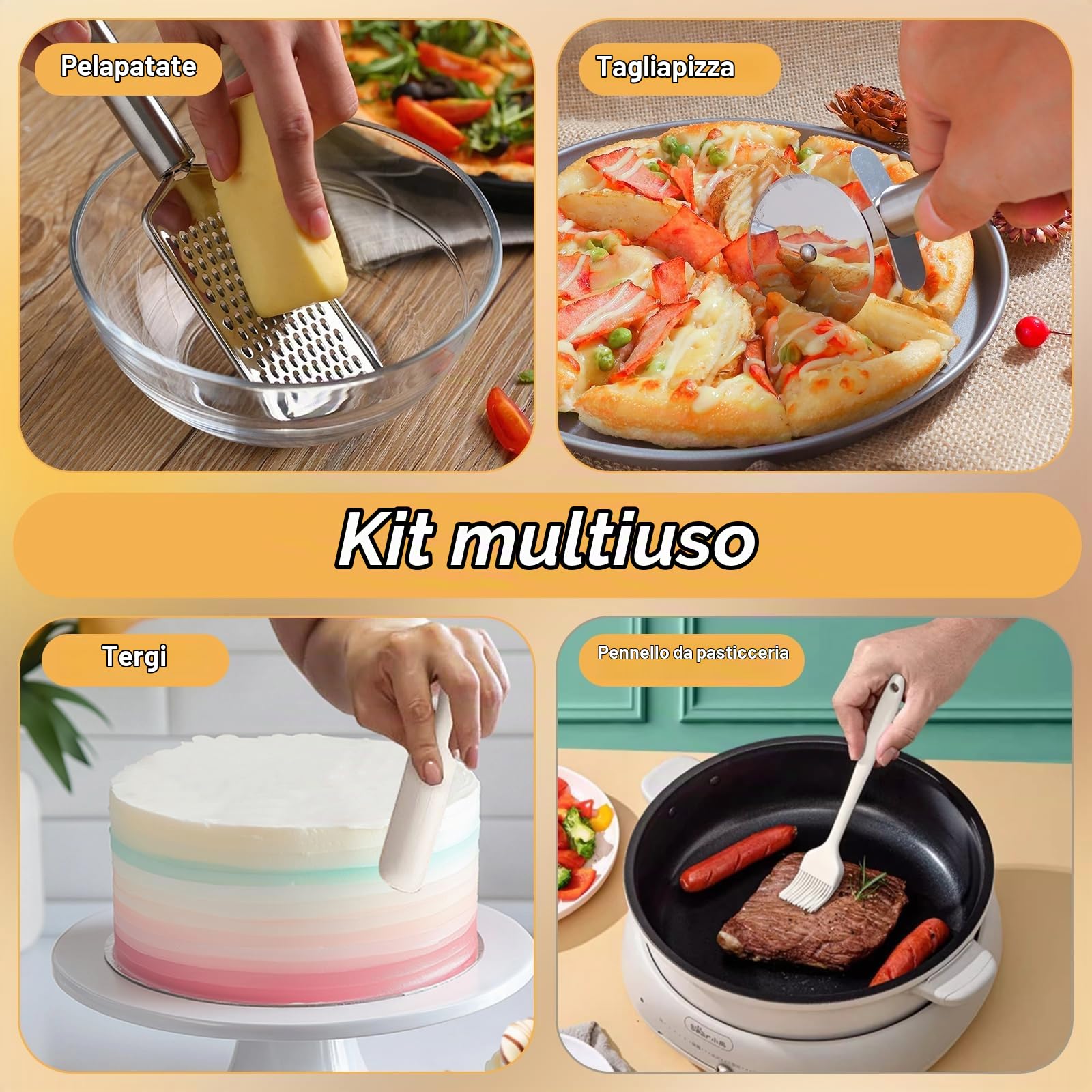 43 pezzi utensili da cucina in silicone set cucina utensili senza bpa kaki