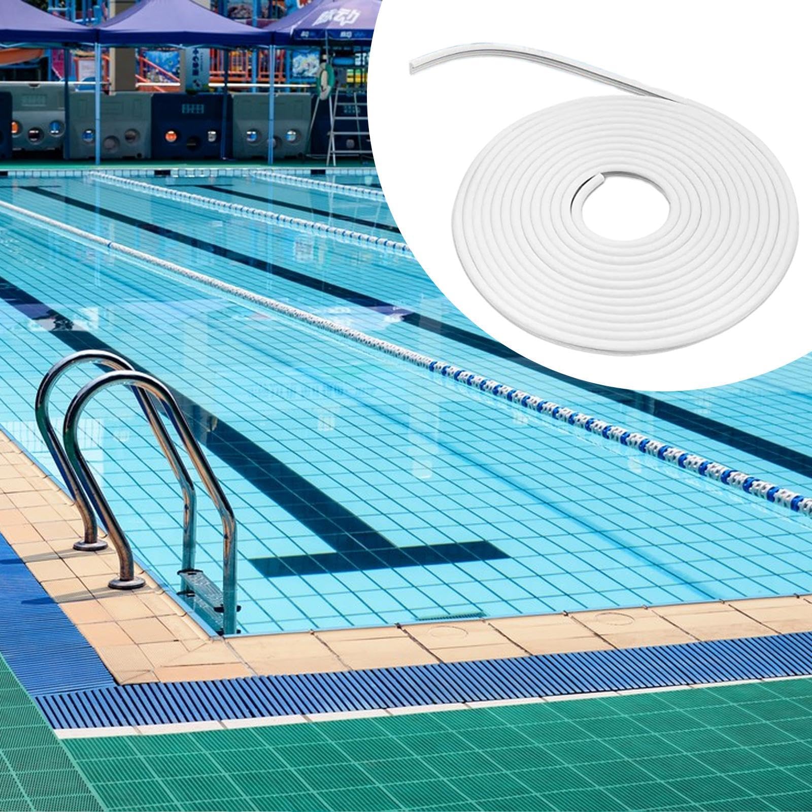 Colcolo Tira de Borde para Revestimiento de Piscina con cuña de Bloqueo, Resistente, 18 m, Flexible, Accesorio de Repuesto multifunción, Suministros de