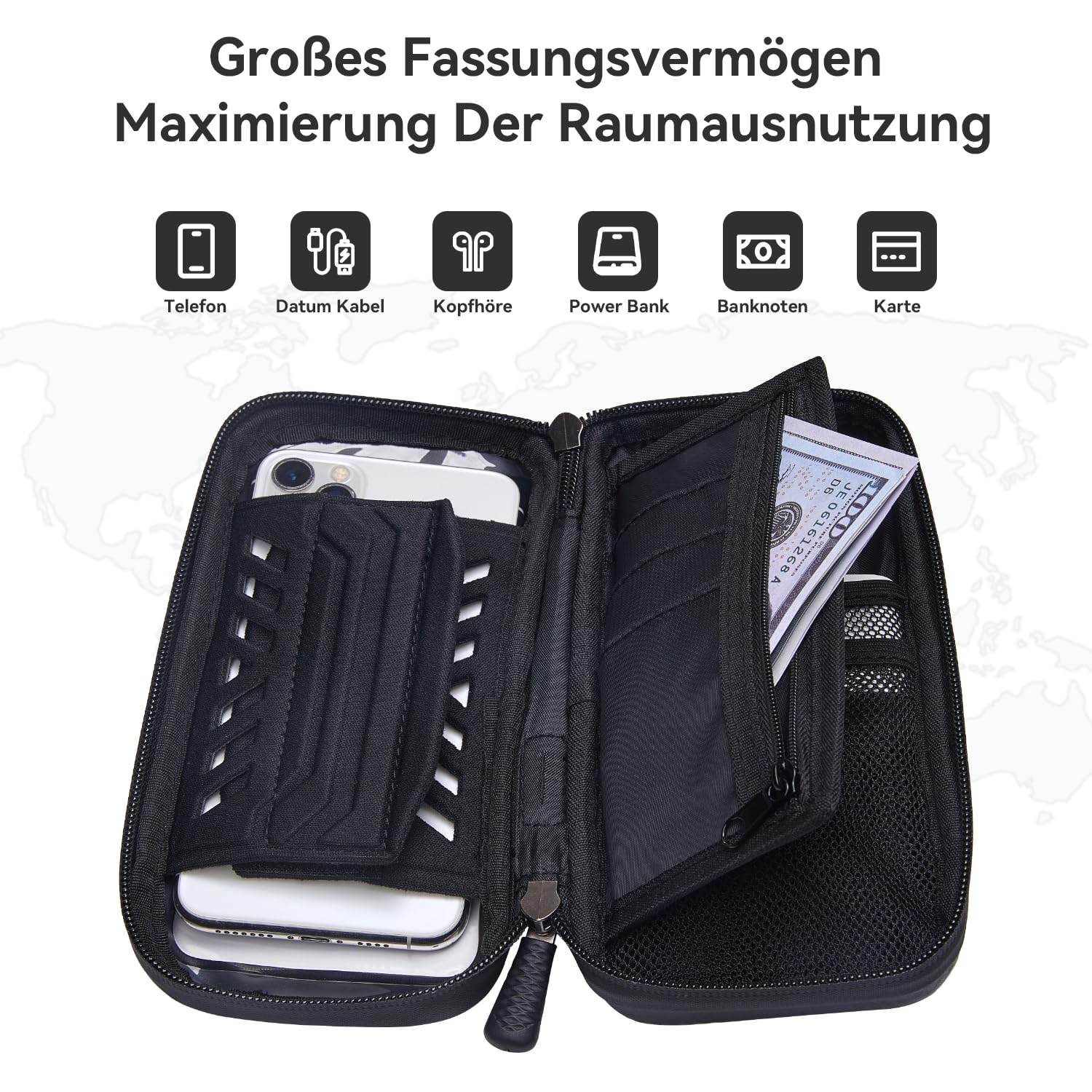 LuTuo Fahrrad Handyhalterung Wasserdicht - 360° Drehbare Lenkertasche