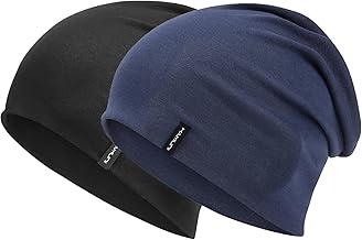 Slouchy Beanie Hat for Women, Comfortable Cotton Hat, Men, Double Layer, Soft, Windproof, Thin Hat, Classic, Fashionable Beanie Hat, Perfect for Everyday Use and Transitional Periods