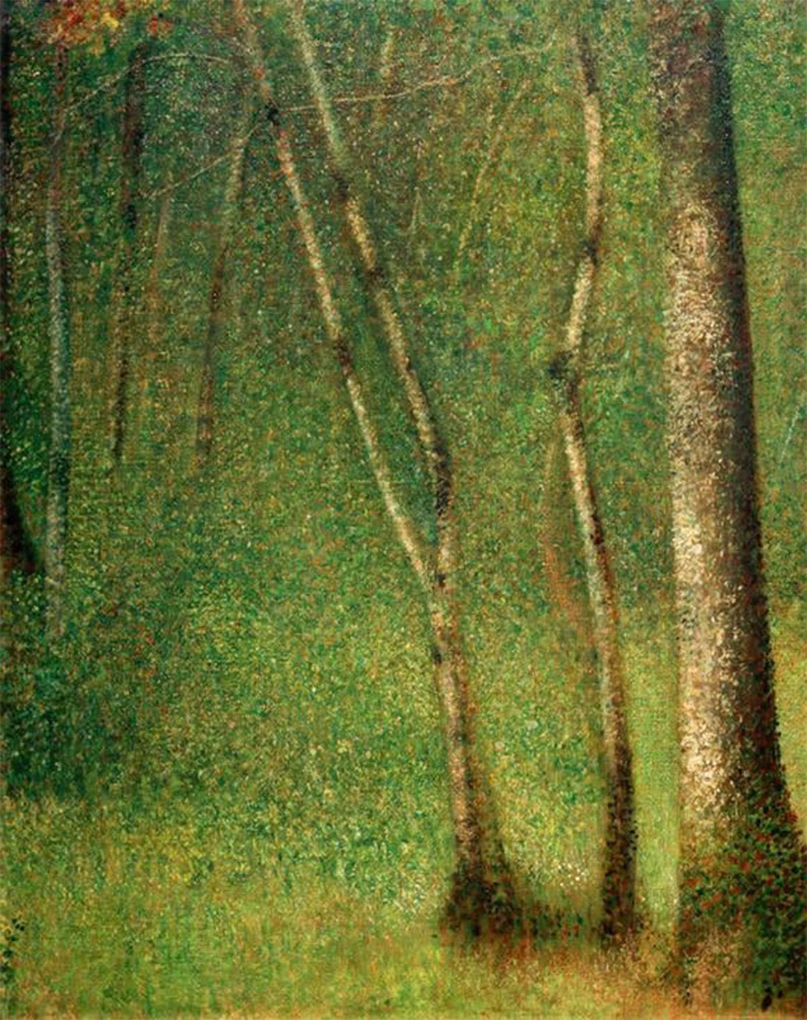 POSTERIIk Famous Print Pop Art Wall Art Graffiti Sous-bois À Pontaubert by Georges Seurat Art Prints for Home Decor 60x90cm