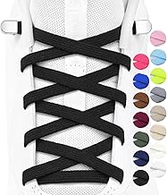 Stepace 2 Paires de Lacets Plat Élastiques pour Enfants et Adultes, 6mm Elastique Lacet pour chaussures de Basket