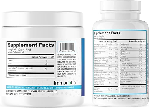 Miniatura 2 de NuEthix Formulations Paquete de suplemento de desintoxicación y apoyo intestinal de Opti-Pure, 30 porciones y hinchaze, 60 porciones