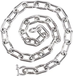 Boat Anchor Chain, 316 Stainless Steel Marine Grade Anchor Lead Chain with Dual 5/16 Inch Lock Ring Shackles for Boats, Works with Different Anchors