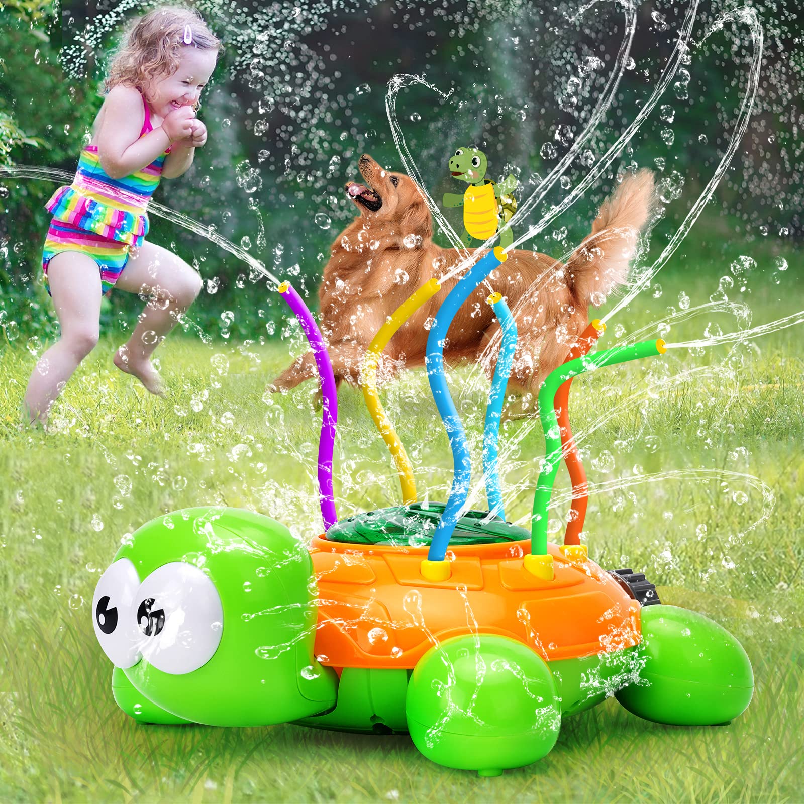 Kids Sprinklers for Yard,Water Sprinklers For Kids Outdoor Play Backyard,Water Toys for Toddlers Kids 1-3 4-8 8-12,Boy Girl Children Sprinklers for Water Games Summer Fun Play Outside Activities Lawn