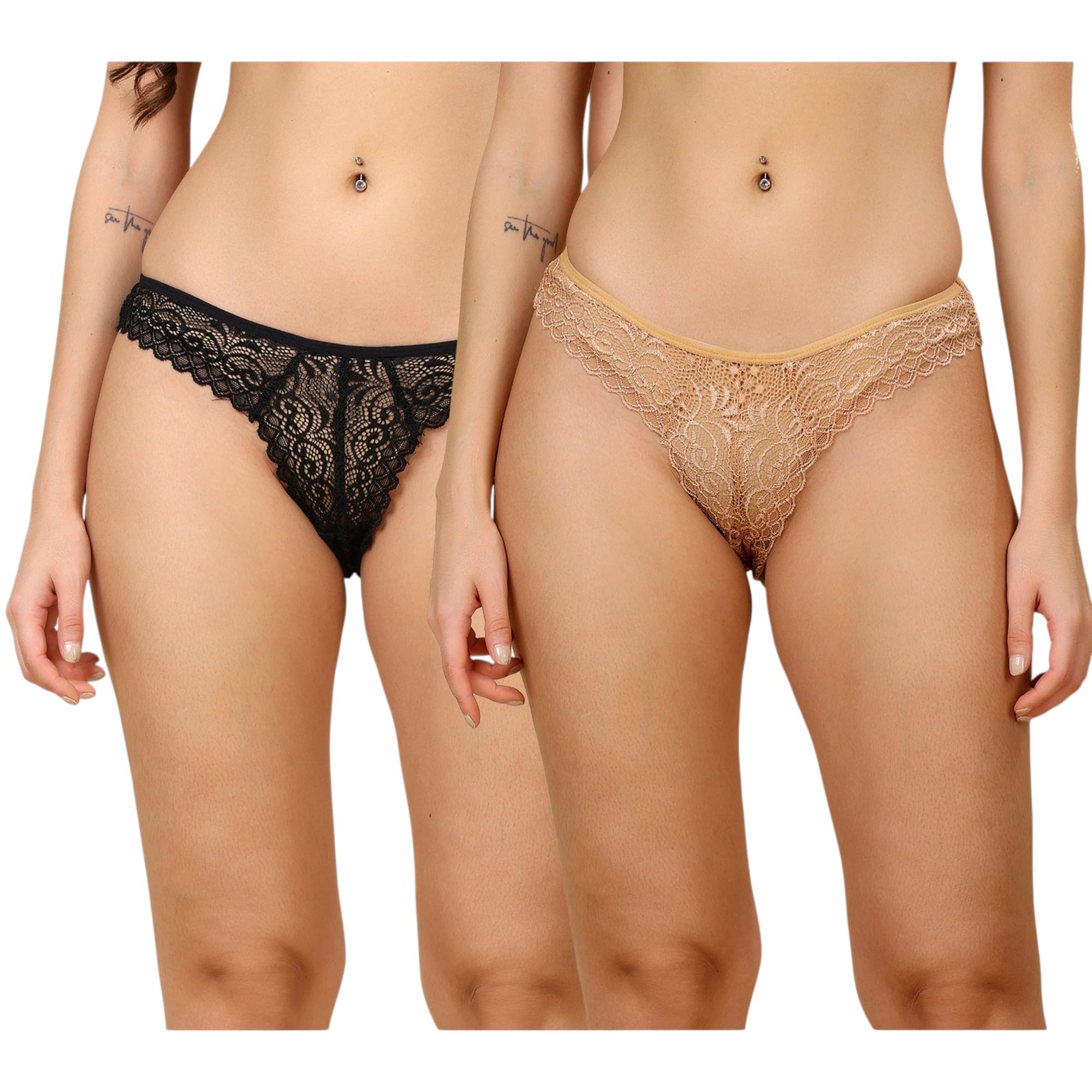 american symbol Pack of 2 Women Lace Microfiber Briefs-picture-50