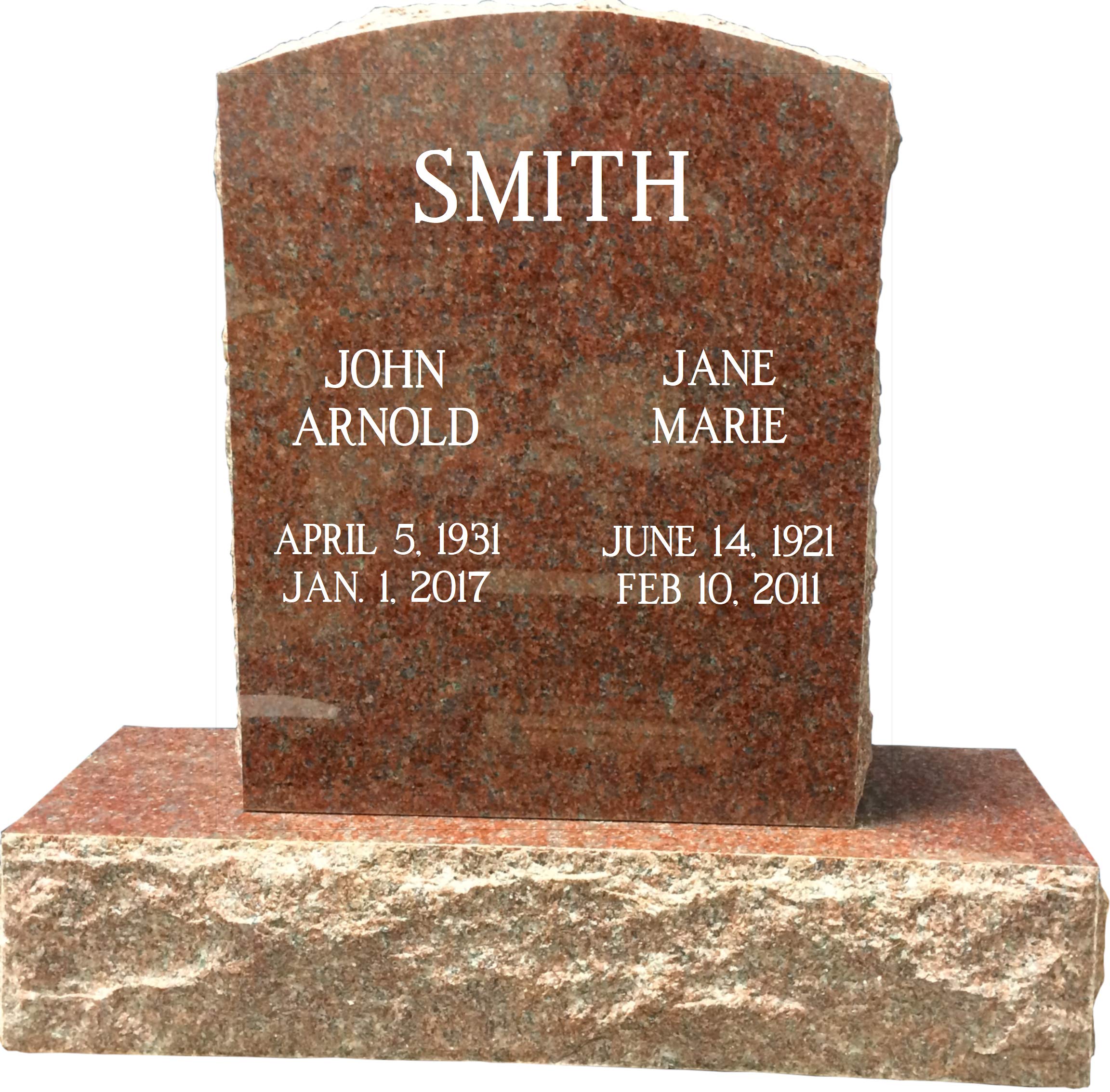 Buy Headstone Upright Monument India Red Granite Grave Marker
