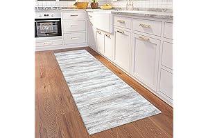 KOZYFLY Modern Abstract Kitchen Runner Rug, Washable Non-Slip Soft Hallyway Runner Rugs