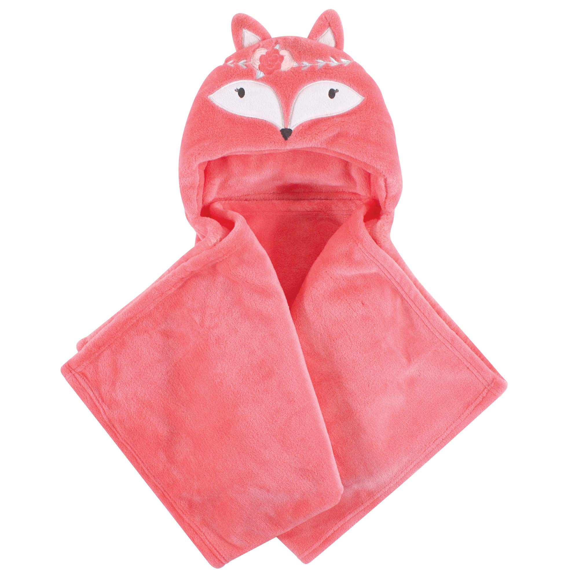 Hudson Baby Unisex Baby and Toddler Hooded Animal Face Plush Blanket, Boho Fox, One Size