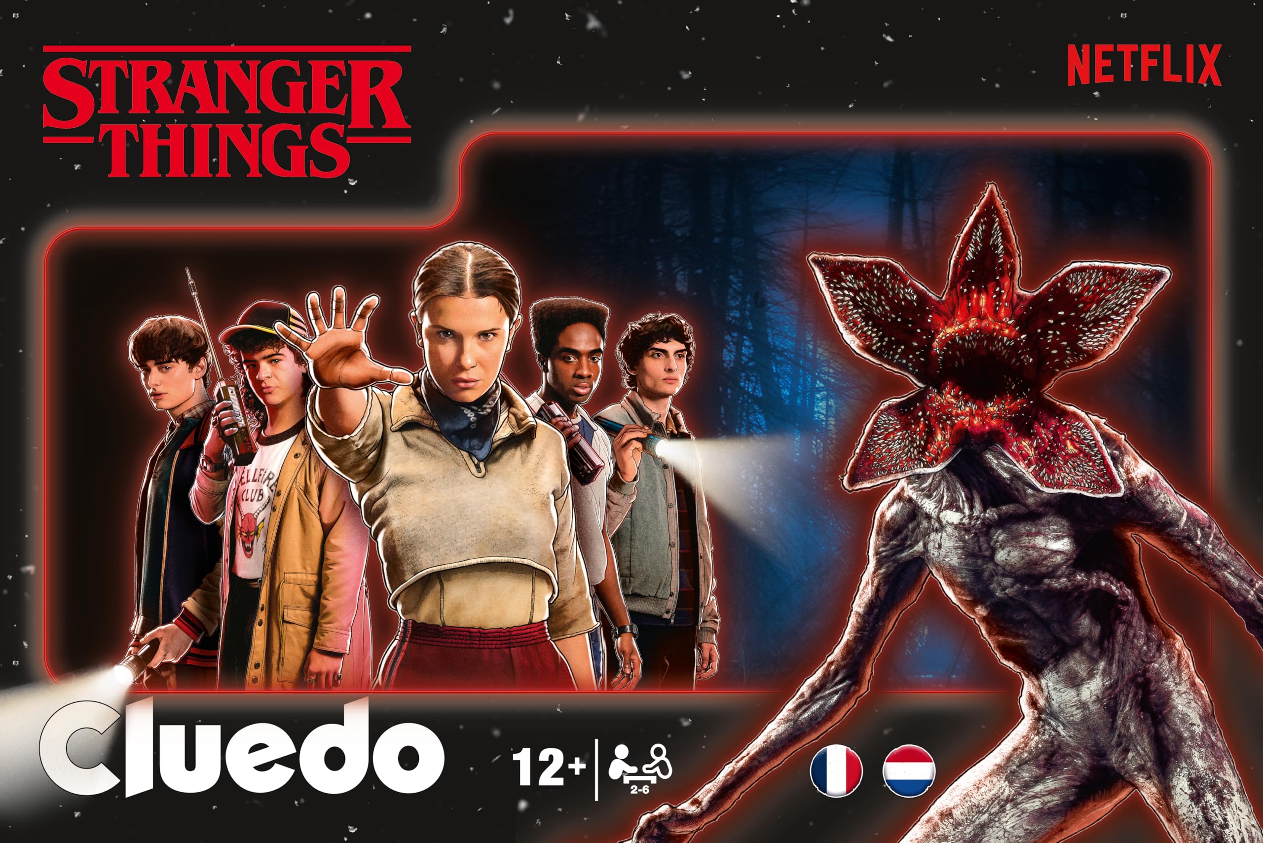Winning Moves Gioco di società Stranger Things dai 12 anni in su, da 2 a 6 giocatori, gioco cooperativo ispirato alla serie cult, avventura ed eccitazione nell'universo del mondo sul retro