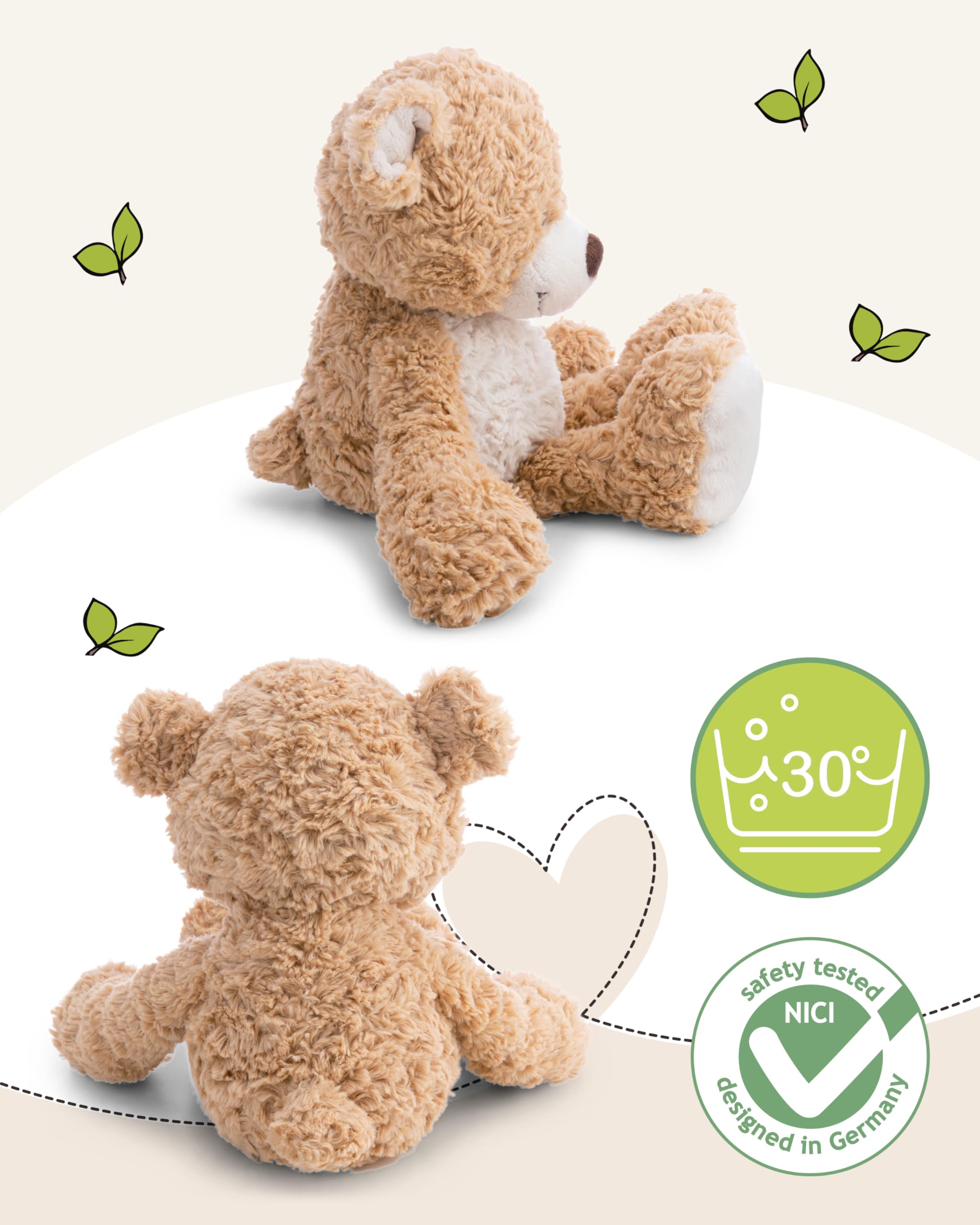 NICI Kuscheltier Bär Finni 70cm - karamell - 62966 | Stofftier aus weichem Plüsch, niedliches Plüschtier zum Kuscheln und Spielen, für Kinder & Erwachsene, tolle Geschenkidee