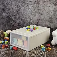 Vista 2 de Paquete de 4 cajones apilables de almacenamiento, caja organizadora de 12 cuartos de galón