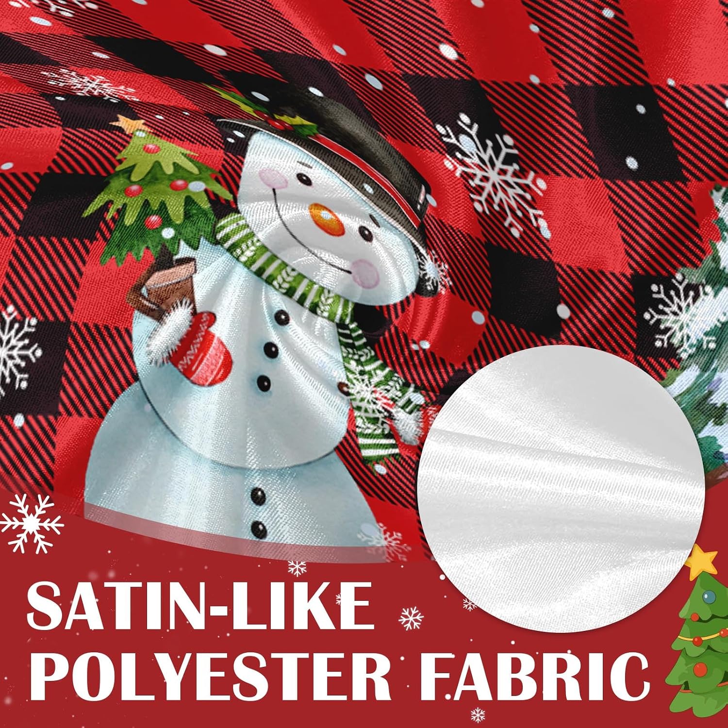 Christmas Valances for Windows, 4 Pack, 52x18 Inch, Snowman Cute