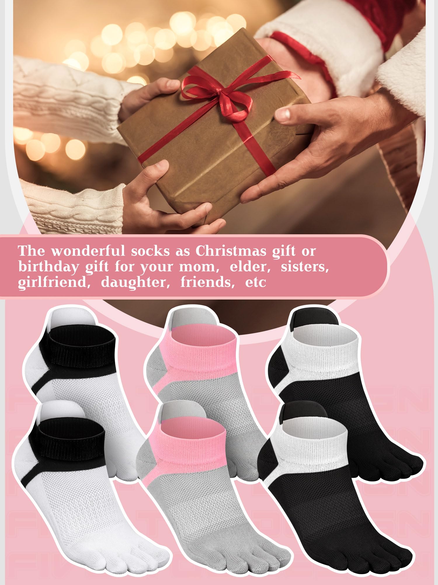 Fourluoo 6 pares de calcetines de algodón cálidos para hombre y mujer, para correr, atlético