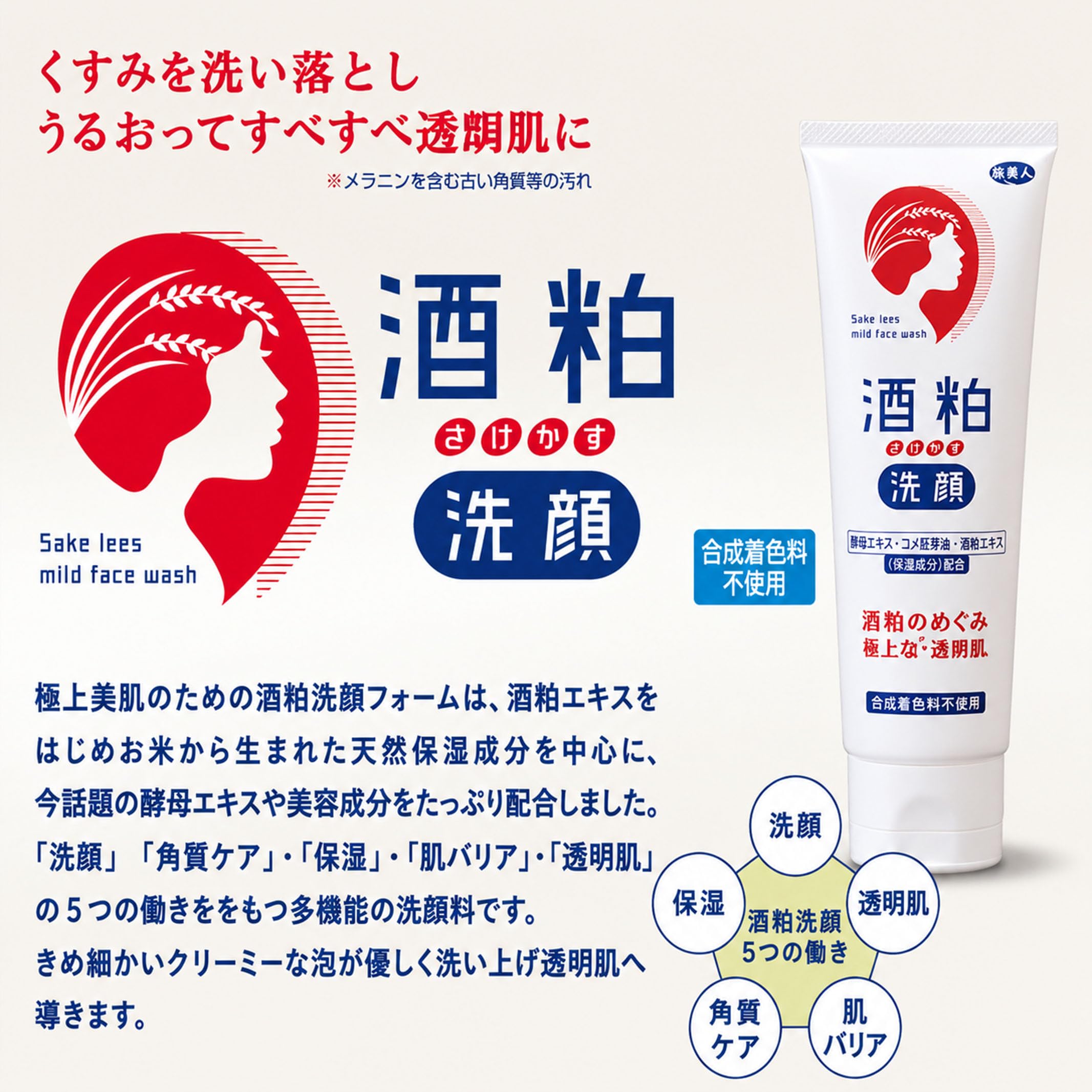 Amazon.co.jp: アズマ商事 酒粕美容パック 200gと 酒粕洗顔フォーム