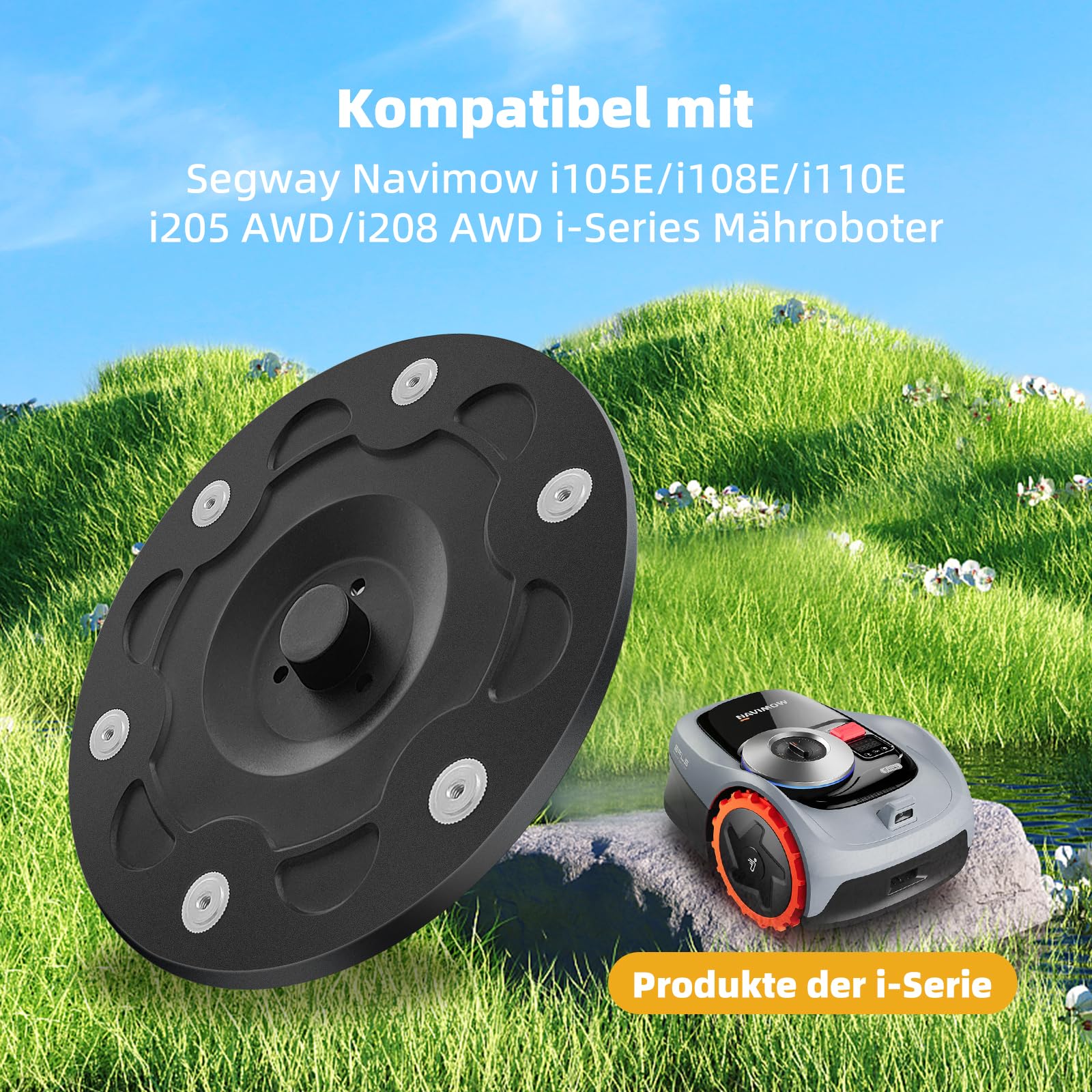 i105E Klingen Ersatzklingen+ Messerteller + 30 Schrauben Kompatibel mit Segway Navimow i105E, i108E, i110N, i205 AWD, i208 AWD Mähroboter Ersatzteile - i205 AWD Messerscheibe Zubehör für Segway